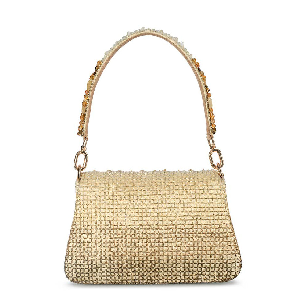 Opal Medium Trapezium with Handle Bag Peerless Gold