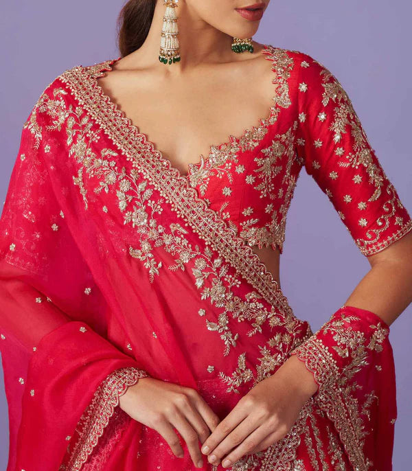 Rawsilk Bouquet Lehenga Set