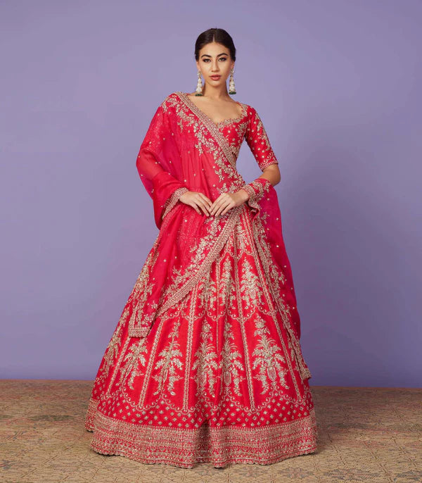 Rawsilk Bouquet Lehenga Set