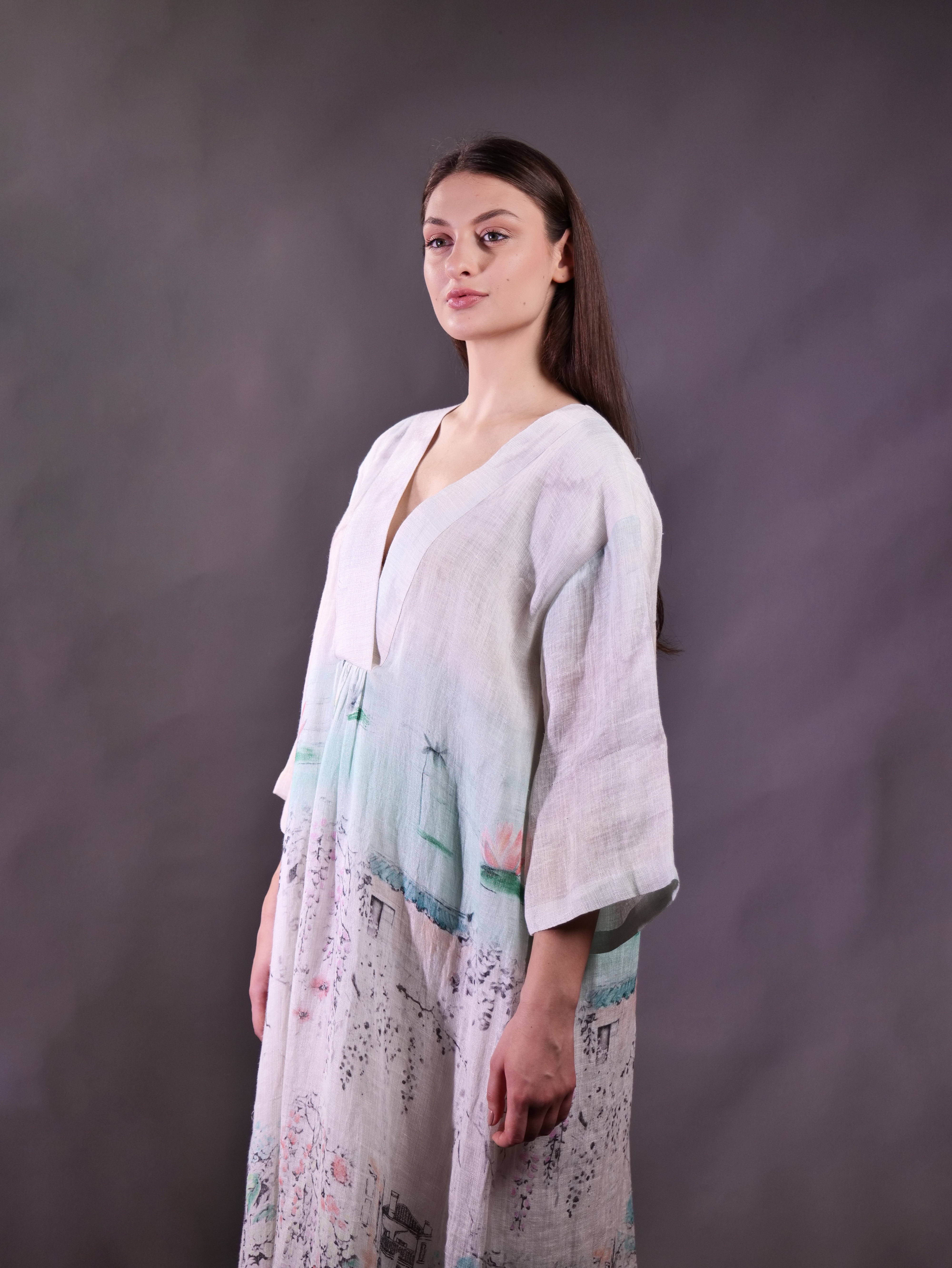 Printed Linen Dress