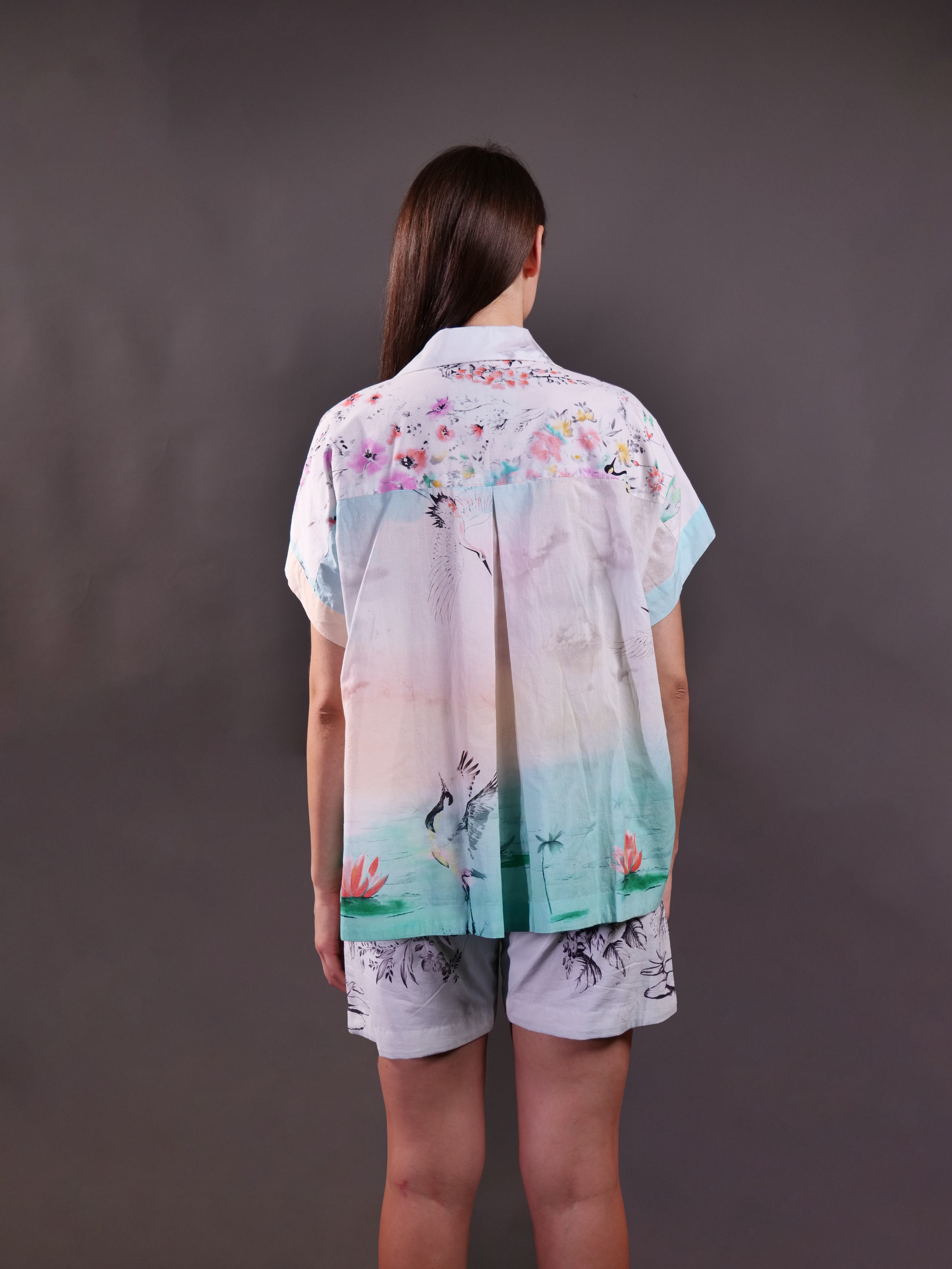 Printed Shirt with Printed Shorts