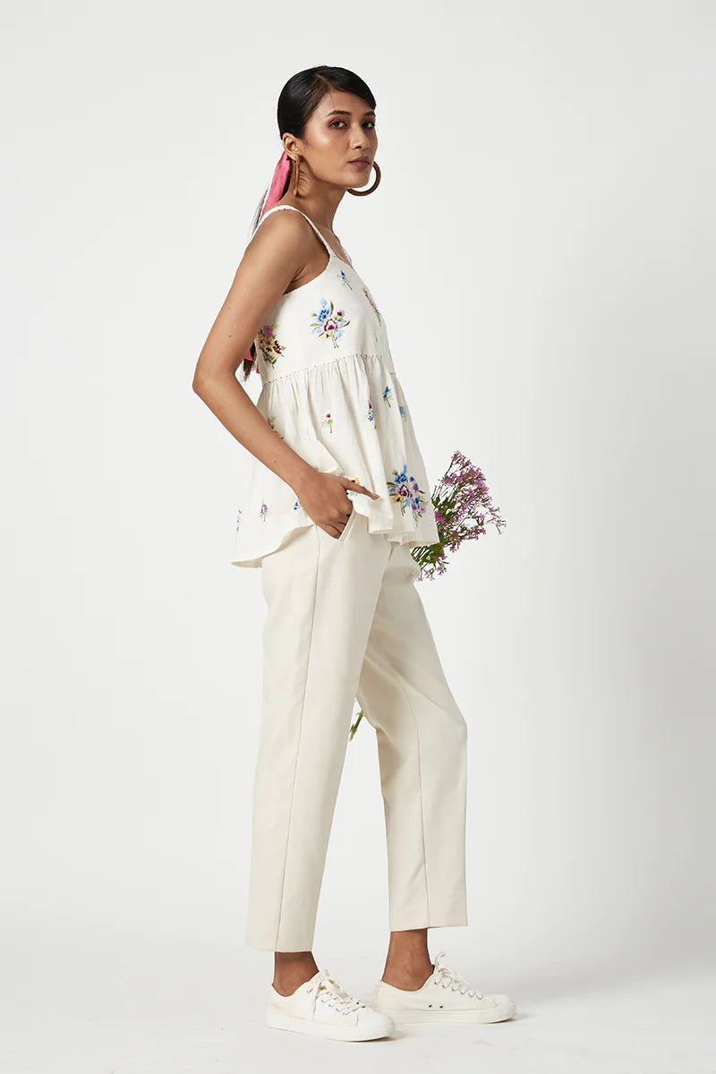 Majorelle Embroidered Top