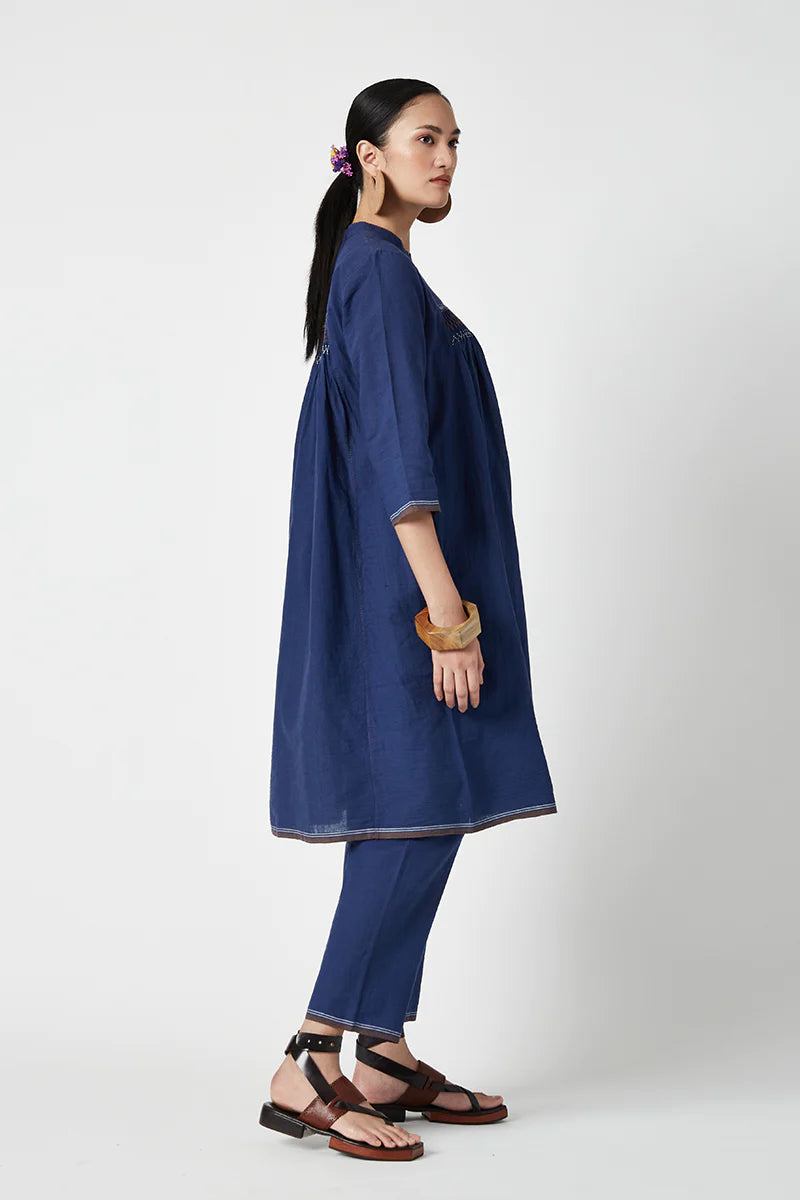 PERIWINKLE SMOCKING KURTA SET (2PCS)