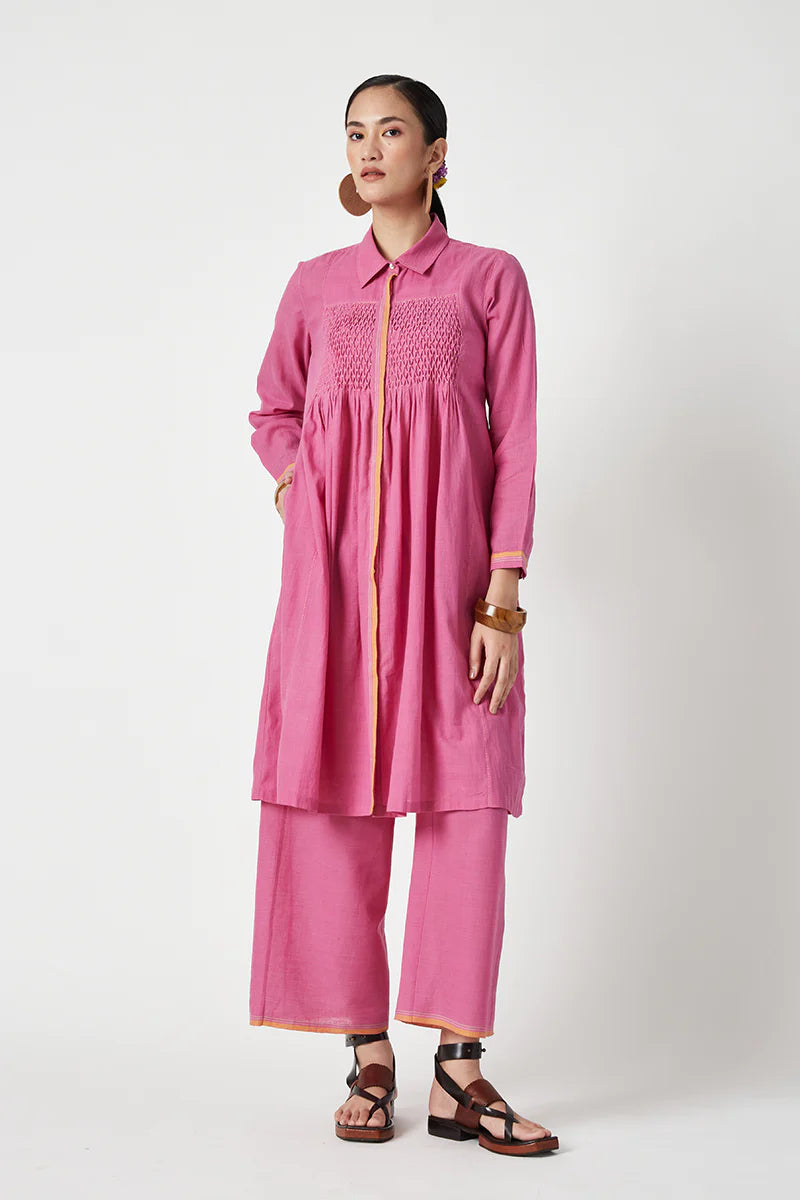 Dianthus smocking kurta set (2pcs)