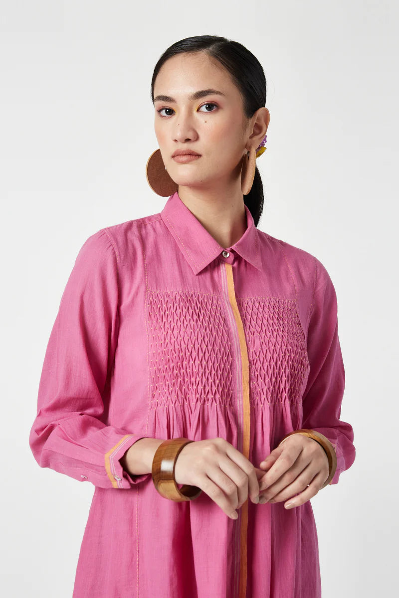 Dianthus smocking kurta set (2pcs)