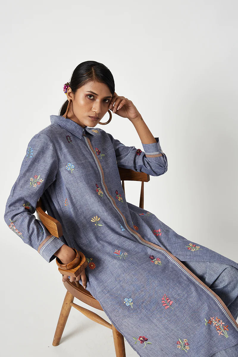 Begonia Embroidered Kurta Set