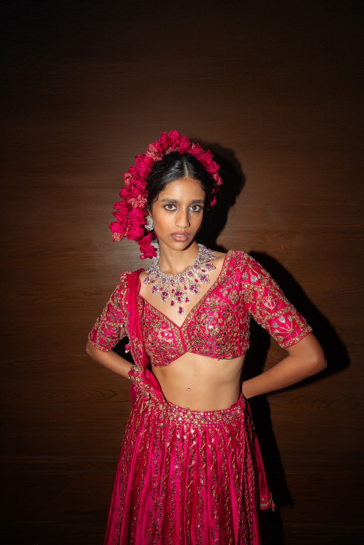Raspberry Lehenga set