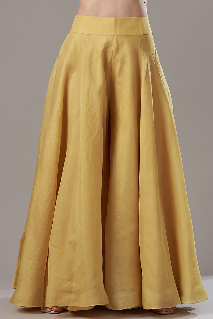 Yellow Organza Sharara Set