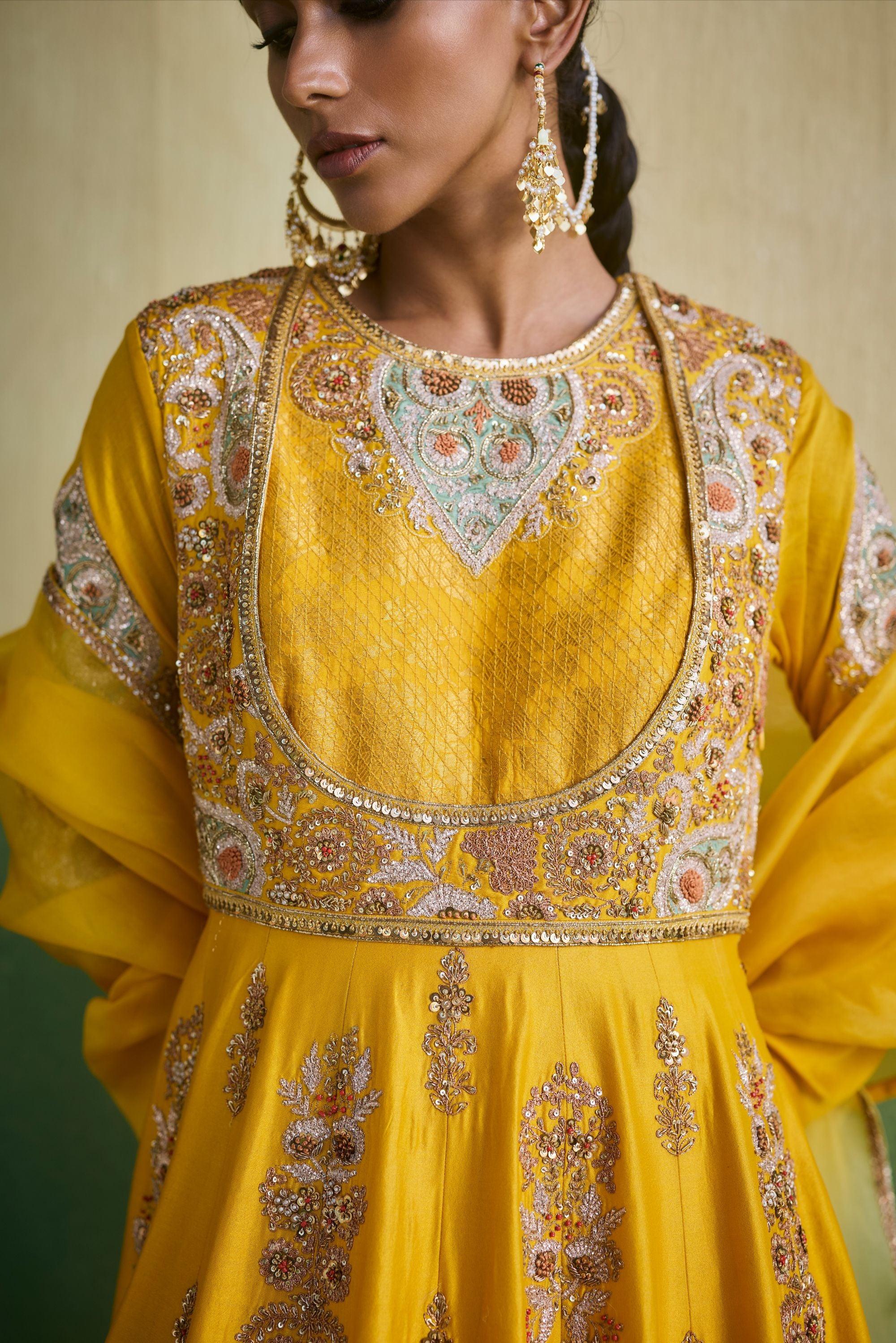 Mango Chanderi Organza Set