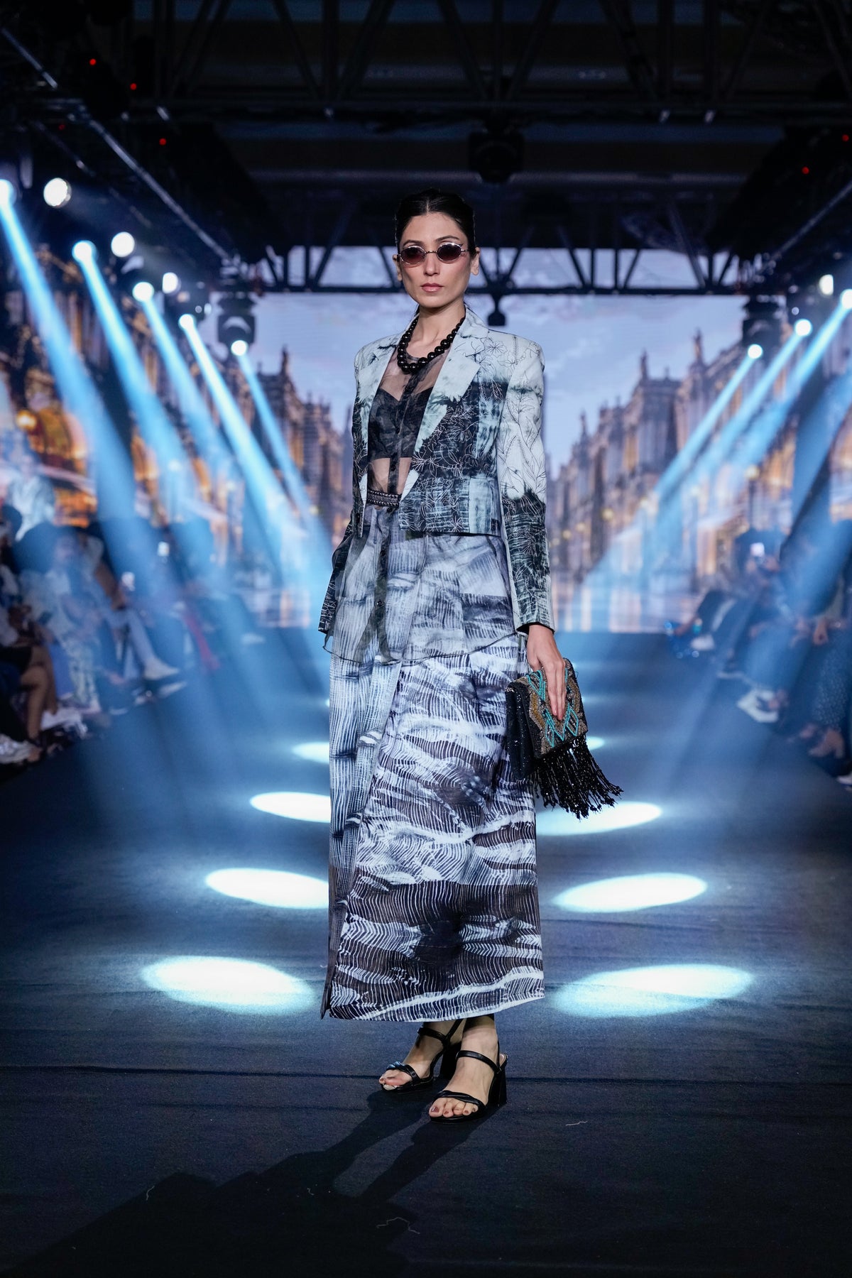 Kantha Hand Embroidered Shibori Jacket set