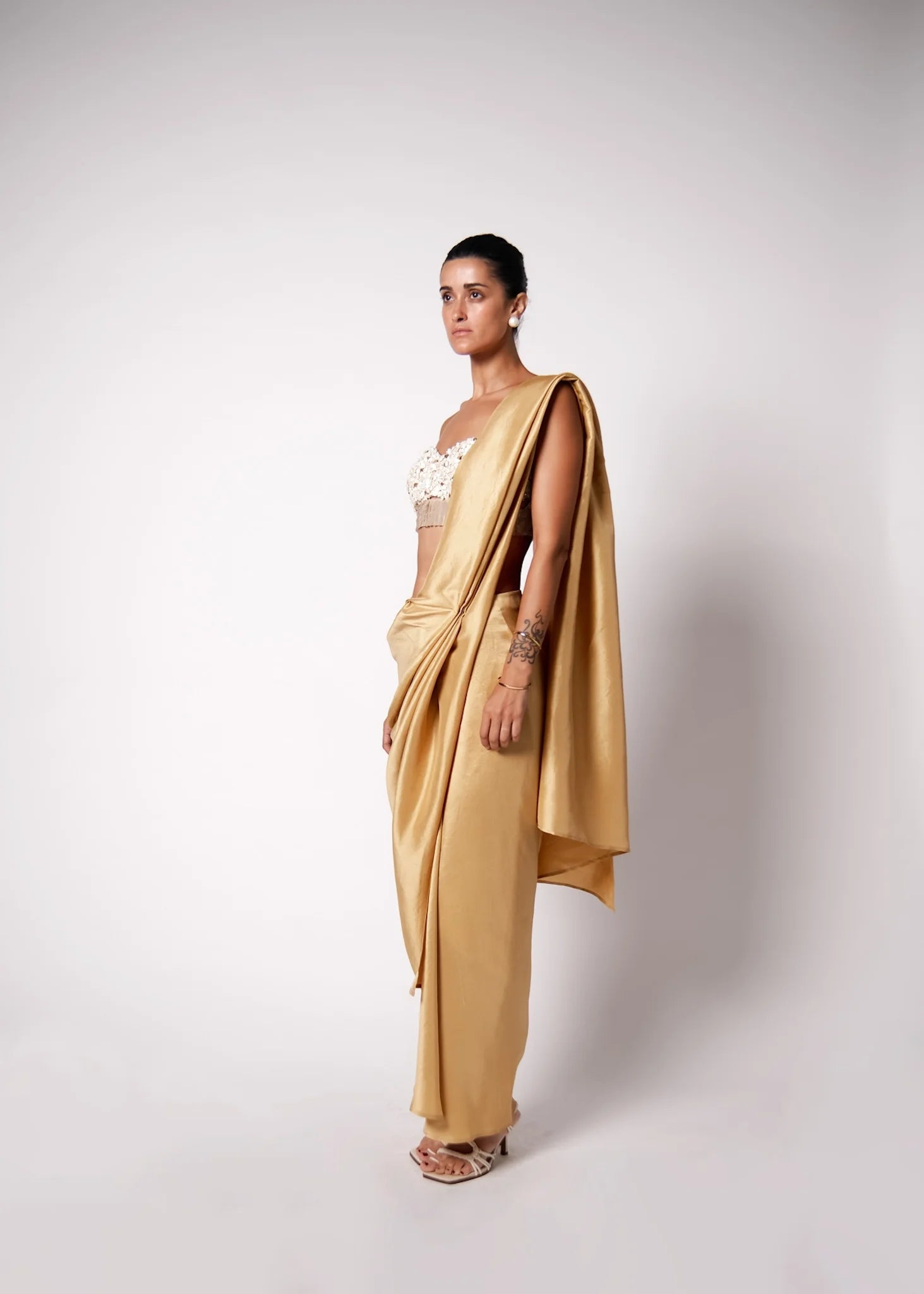 Iris Bustier with Masai Godet Sari