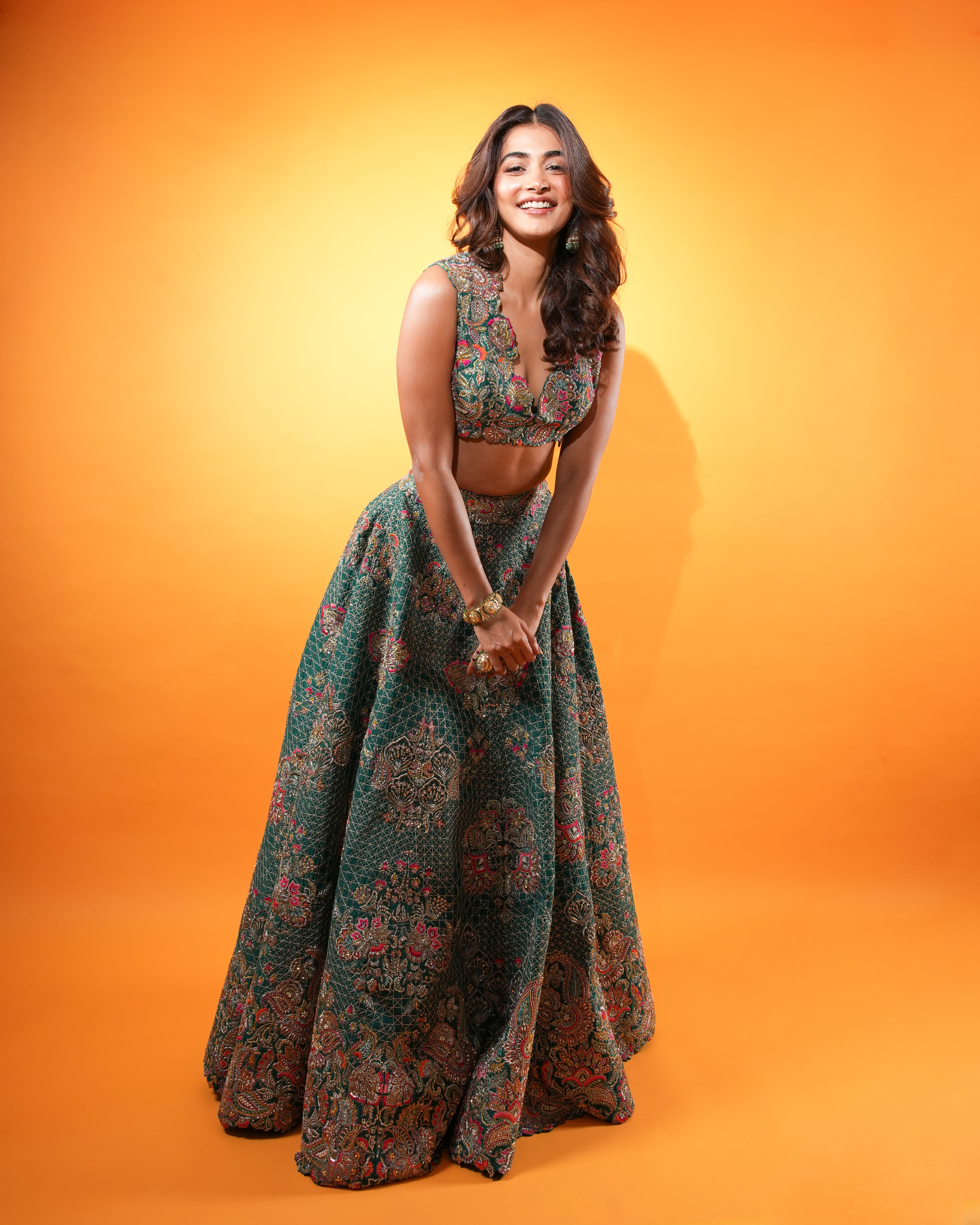 Pooja Hegde in Mudra Lehenga Set