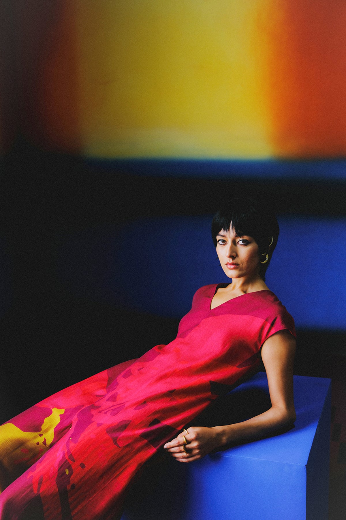 Flos Deep Red & Maroon jumpsuit