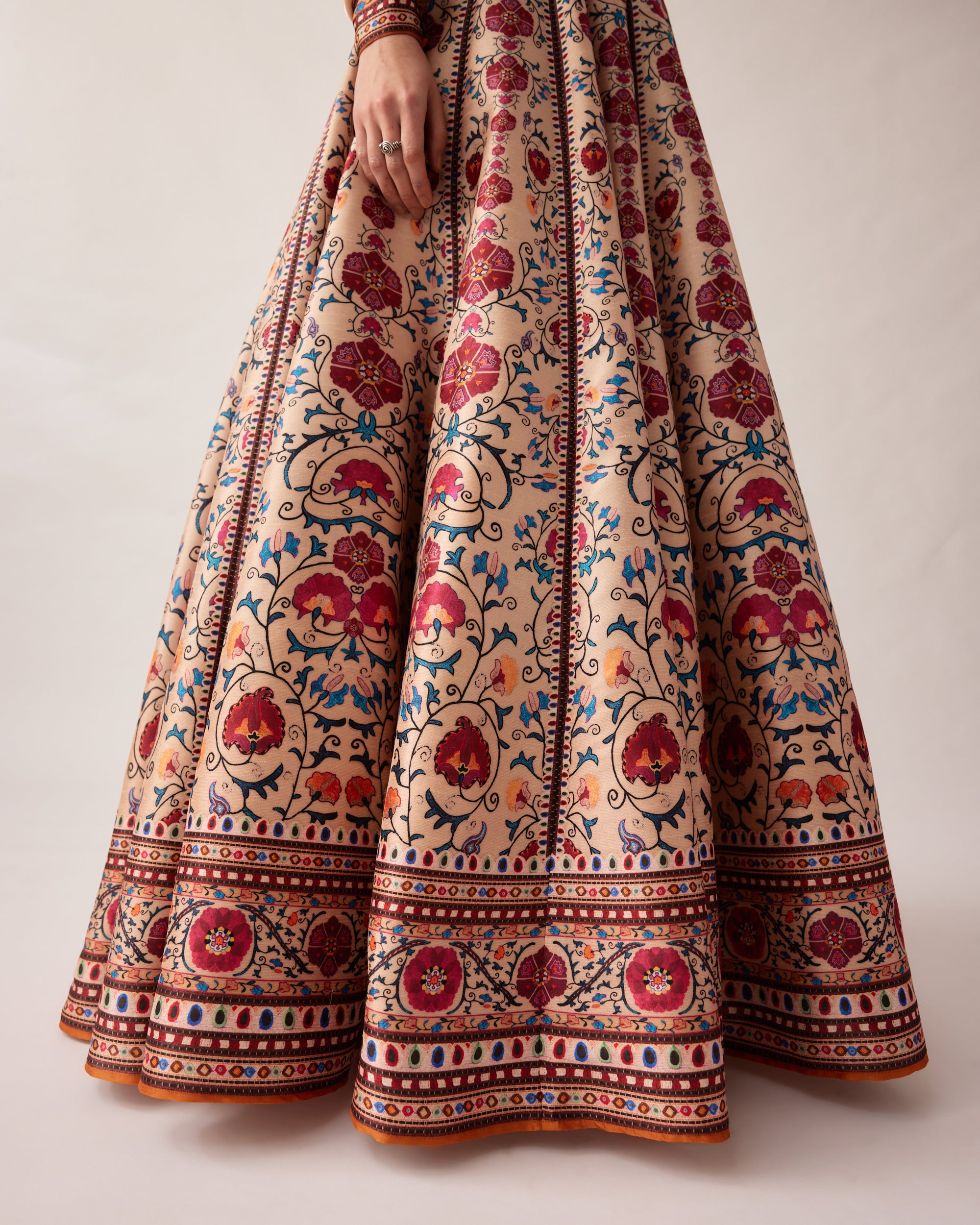 Bukhara Taupe Leela Top & Skirt Set