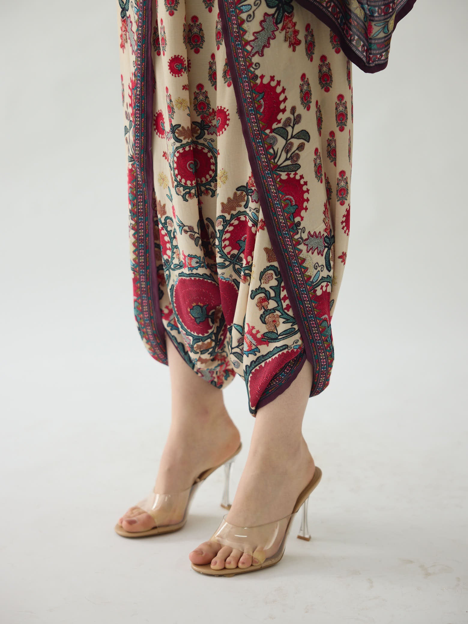 Bukhara Maroon Chanel Tunic Set