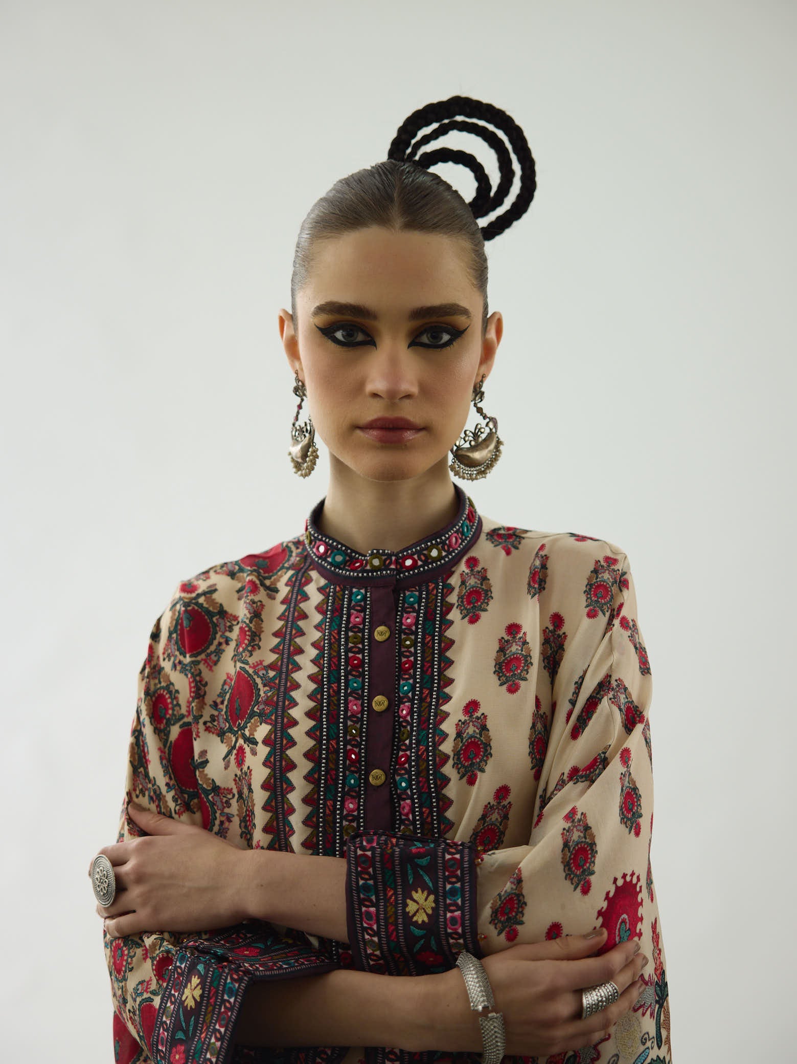 Bukhara Maroon Chanel Tunic Set