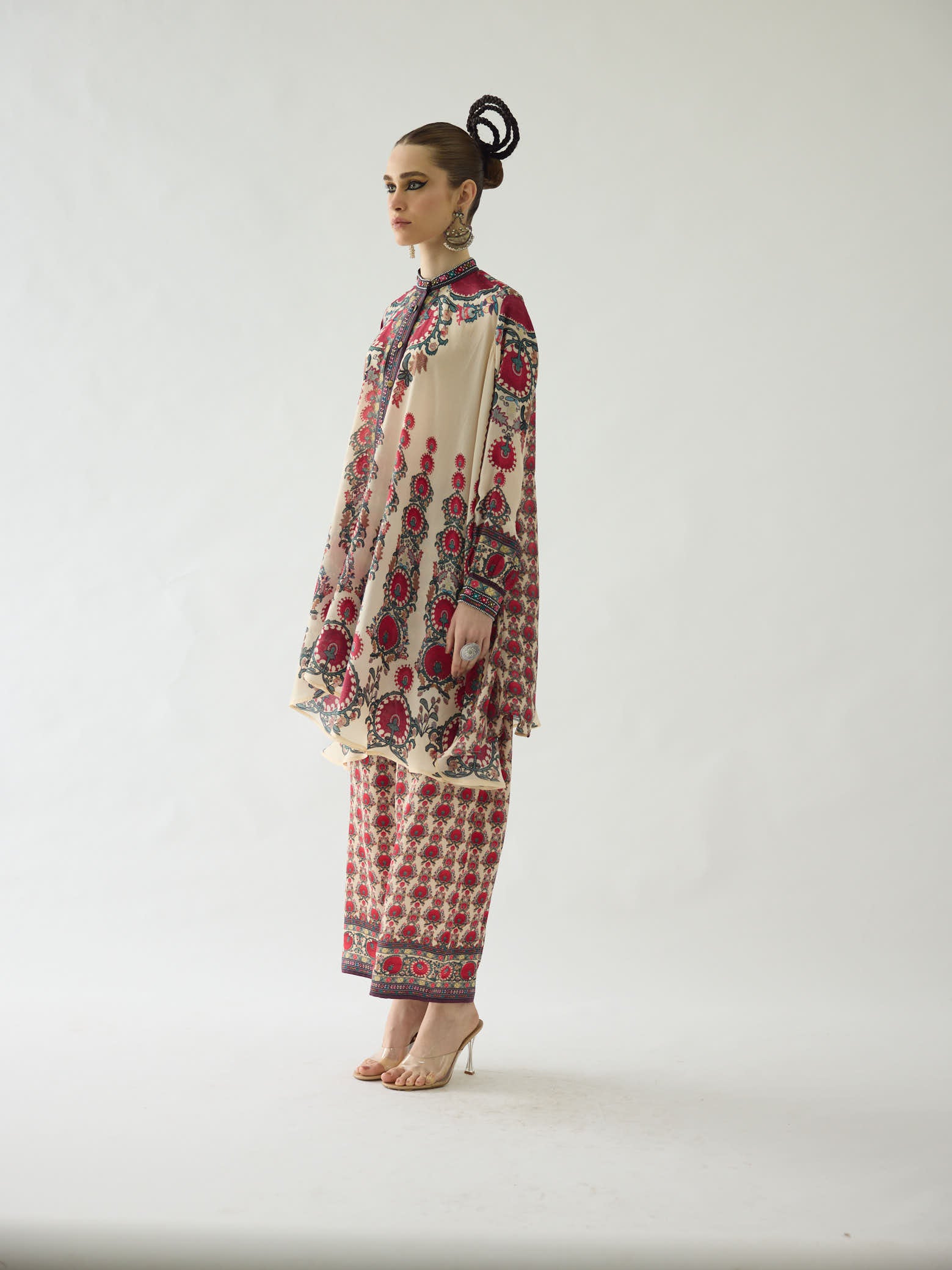 Bukhara Maroon Nilofer Tunic Set