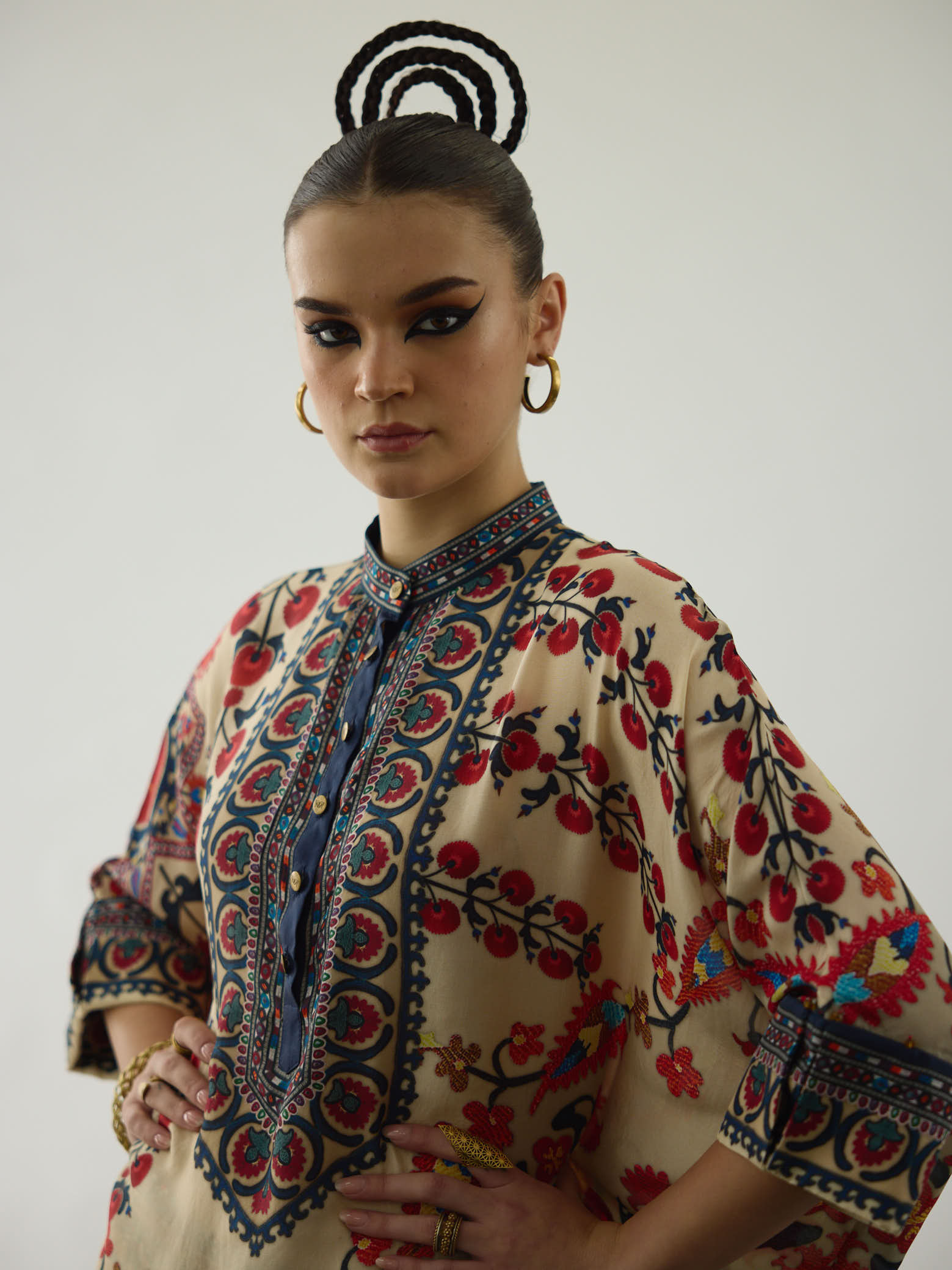 Bukhara Rust Chanel Tunic Set