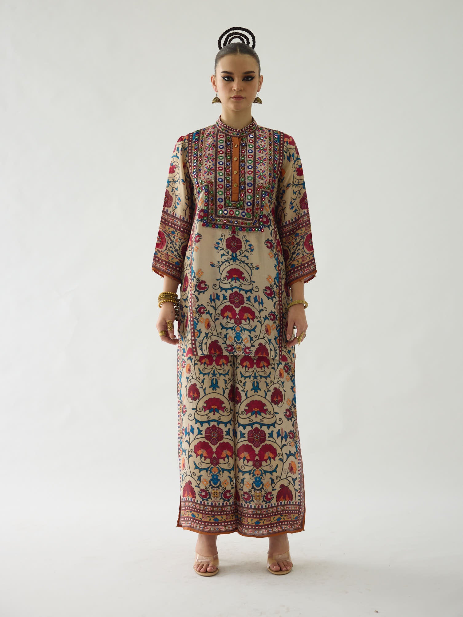 Bukhara Taupe Baaka - Gloria  Tunic Set