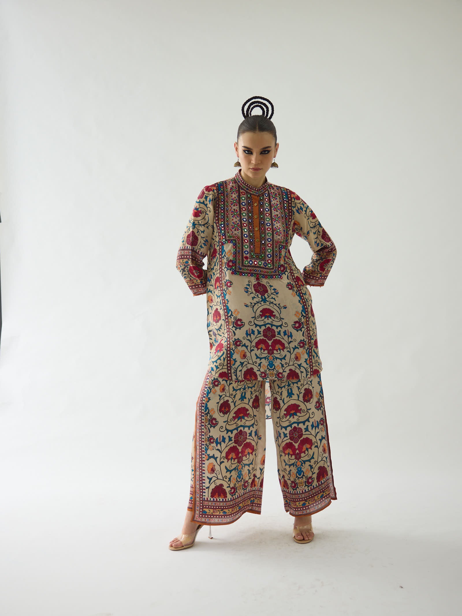 Bukhara Taupe Baaka - Gloria  Tunic Set