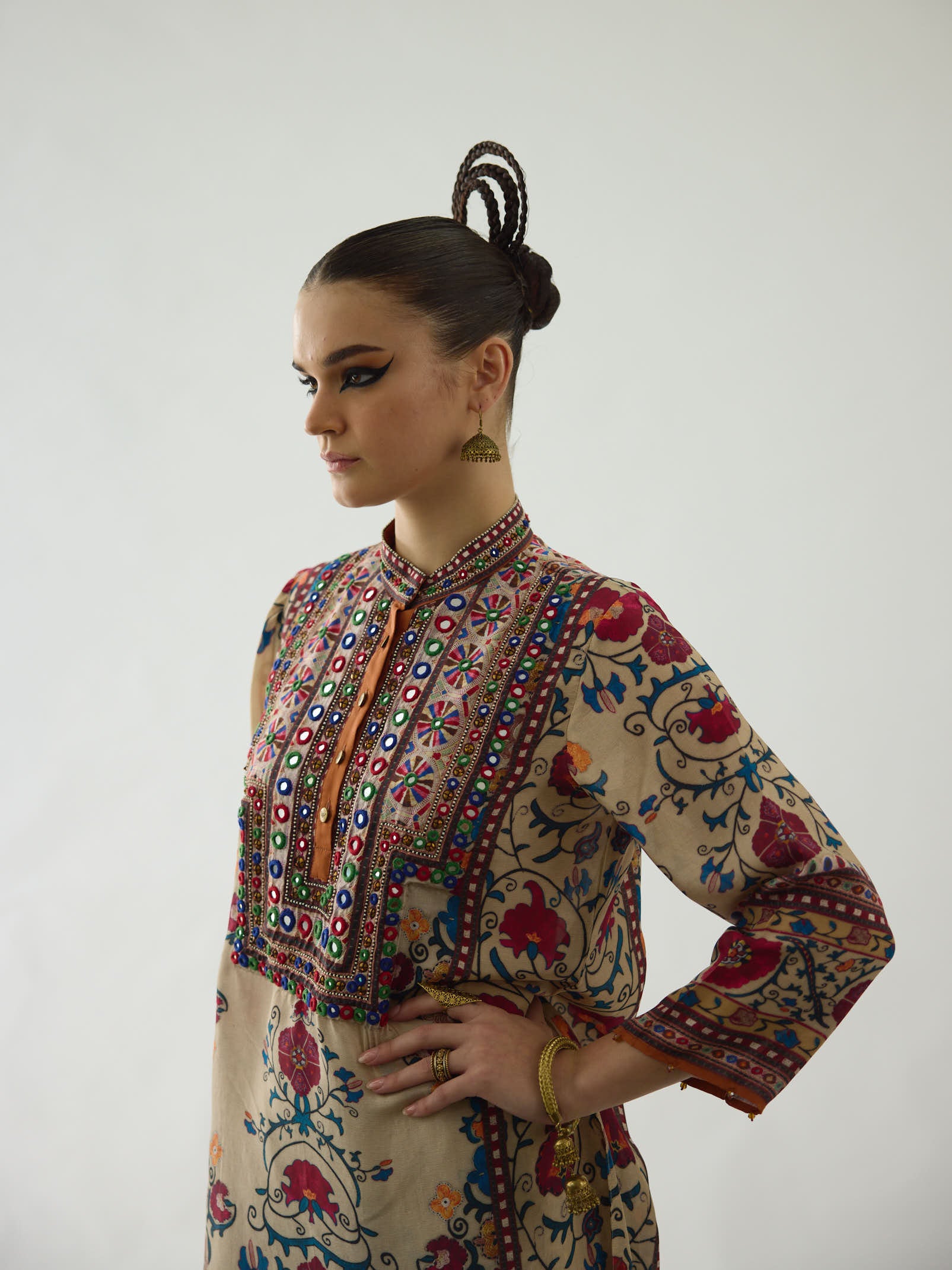 Bukhara Taupe Baaka - Gloria  Tunic Set