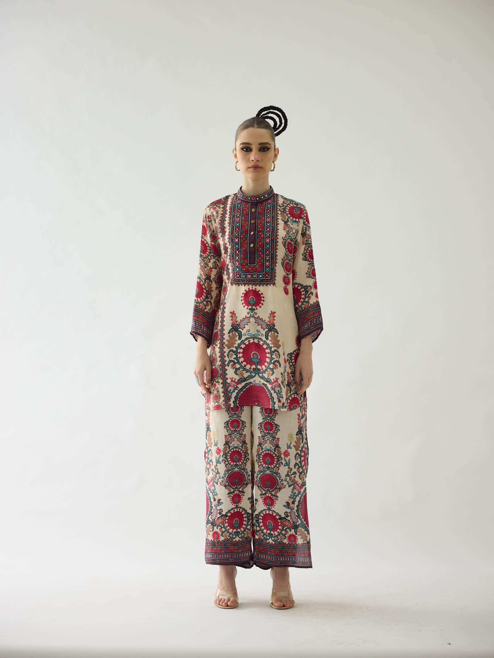 Bukhara Maroon Baaka Tunic Set