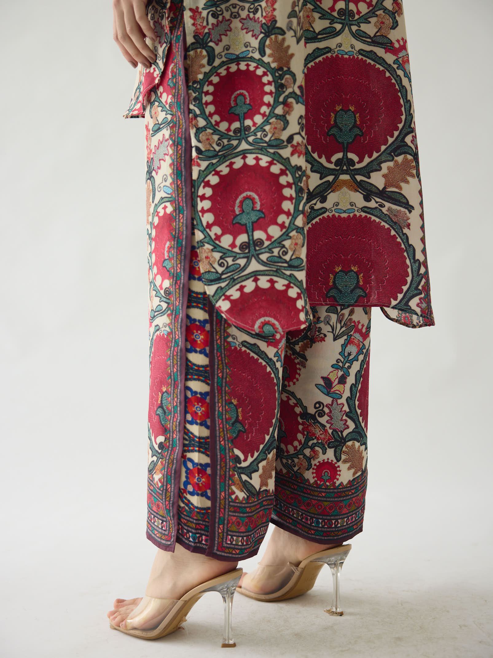 Bukhara Maroon Baaka Tunic Set