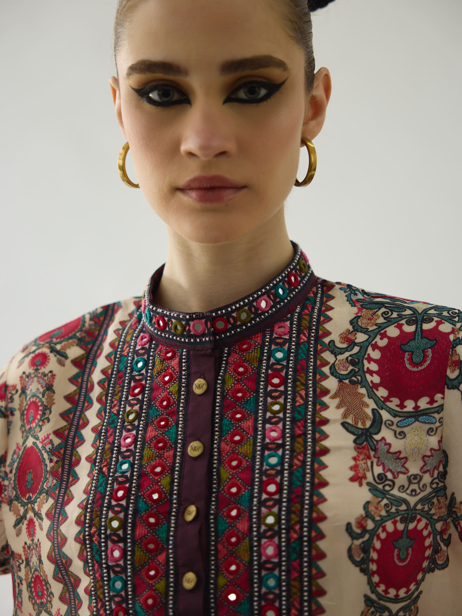 Bukhara Maroon Baaka Tunic Set