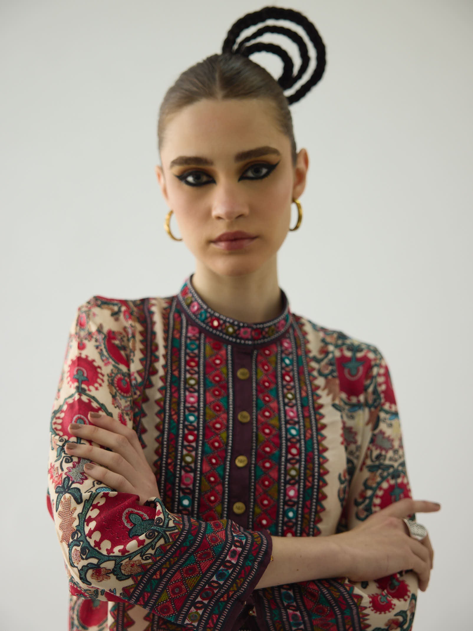 Bukhara Maroon Baaka Tunic Set