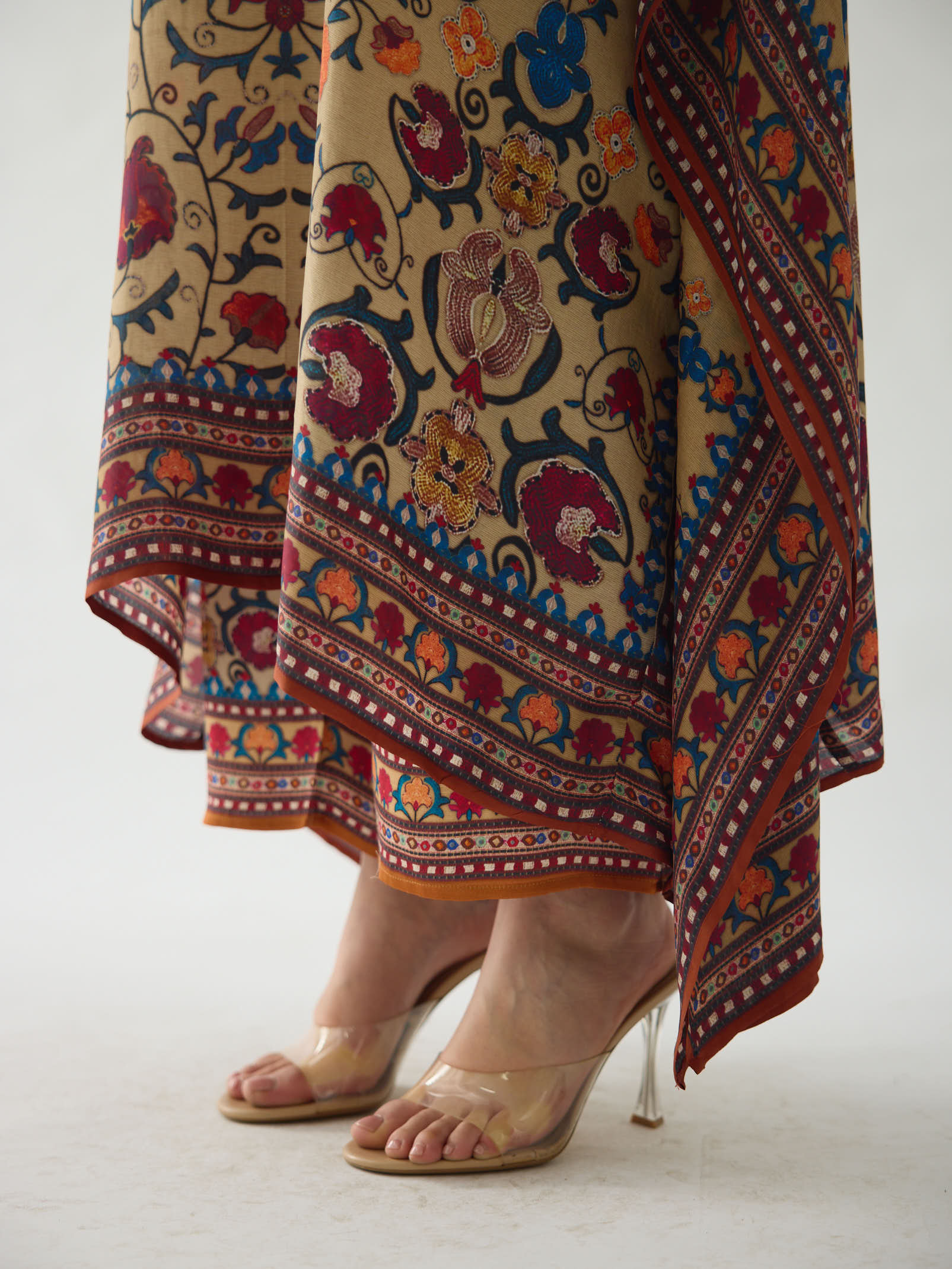 Bukhara Taupe Sharifa  Kaftaan Dress
