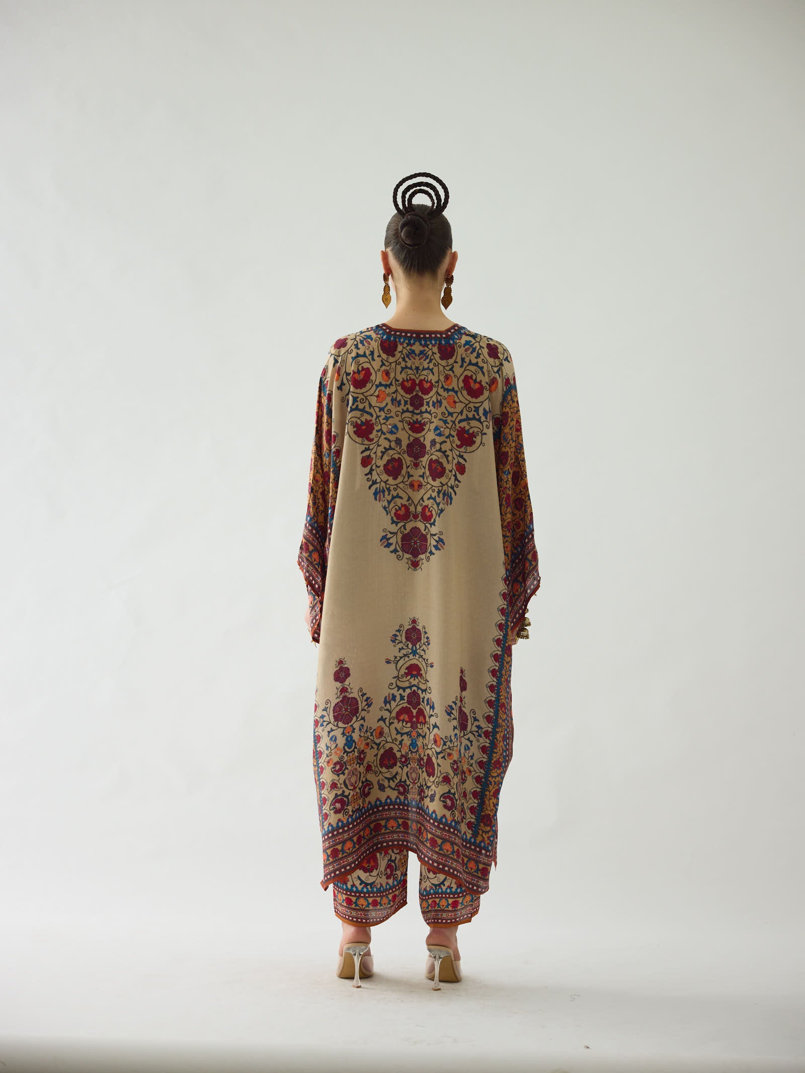 Bukhara Taupe Ghufrina  Tunic Set