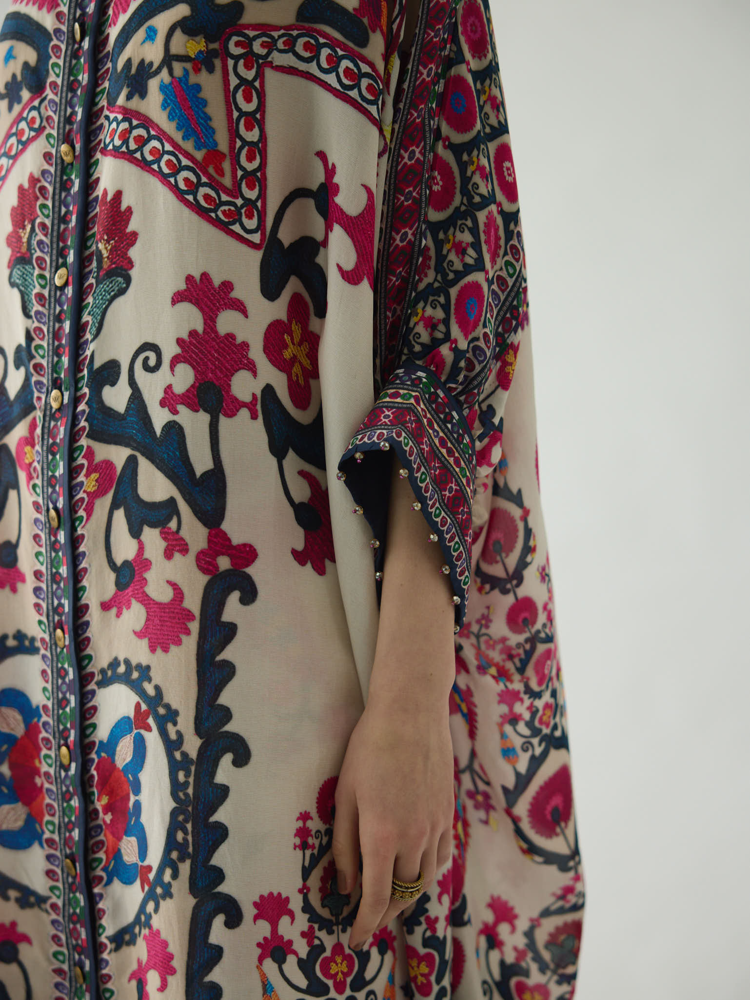 Bukhara Raspberry Kamara Tunic Set