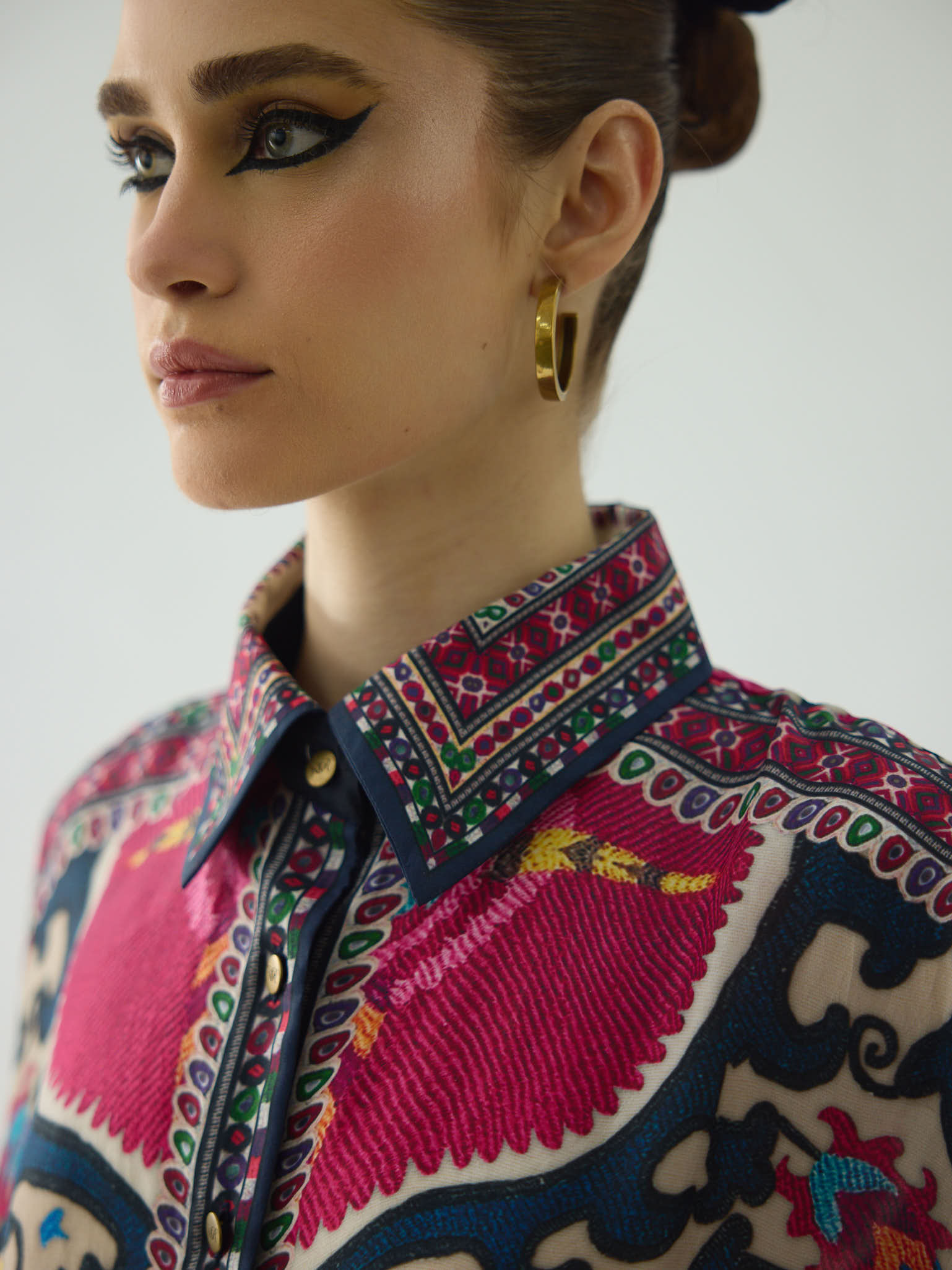 Bukhara Raspberry Kamara Tunic Set