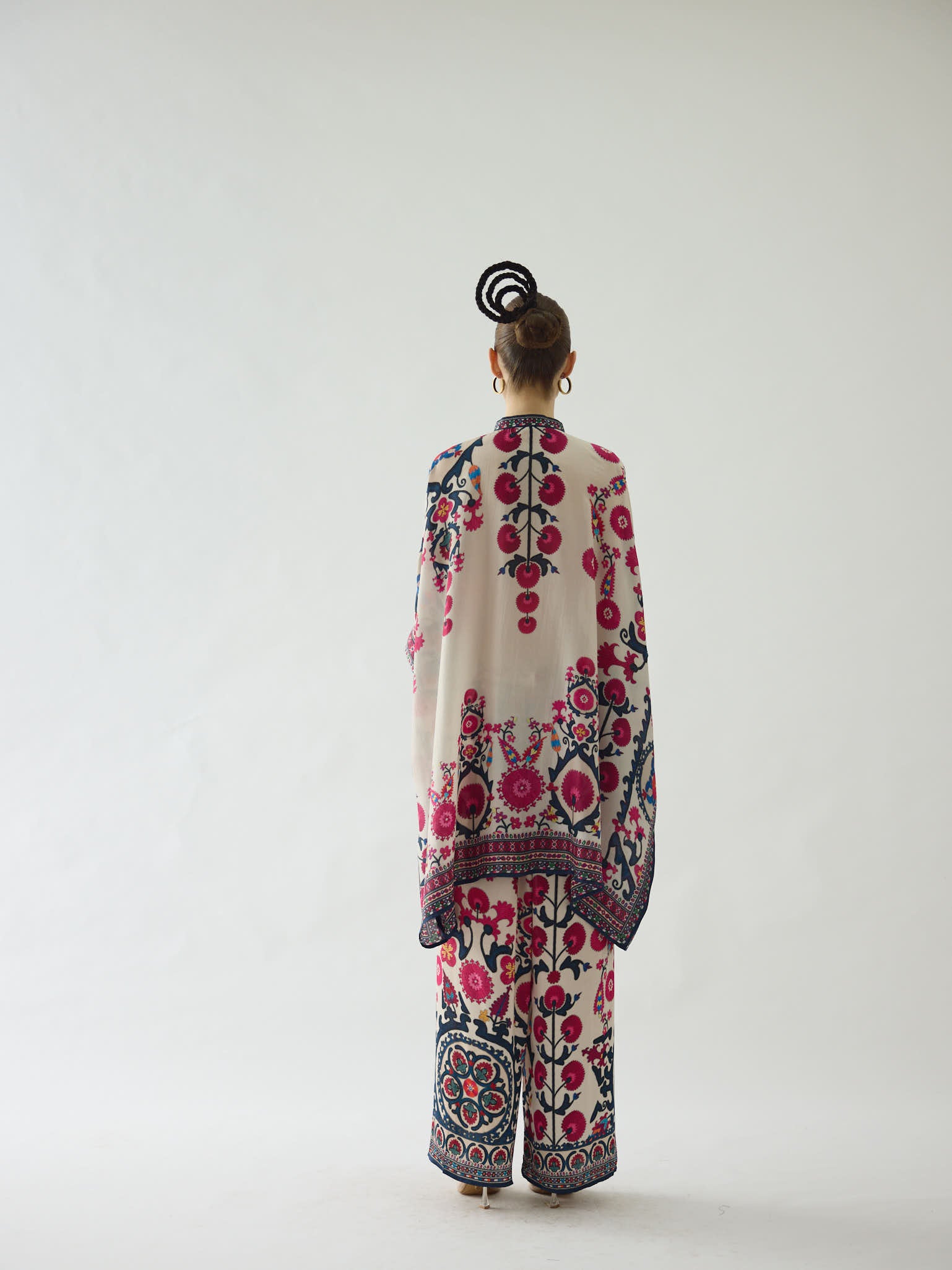 Bukhara Raspberry Chanel 36" Tunic Set