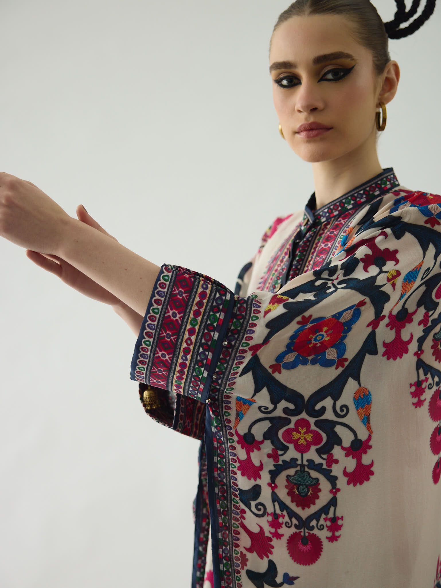 Bukhara Raspberry Chanel 36" Tunic Set