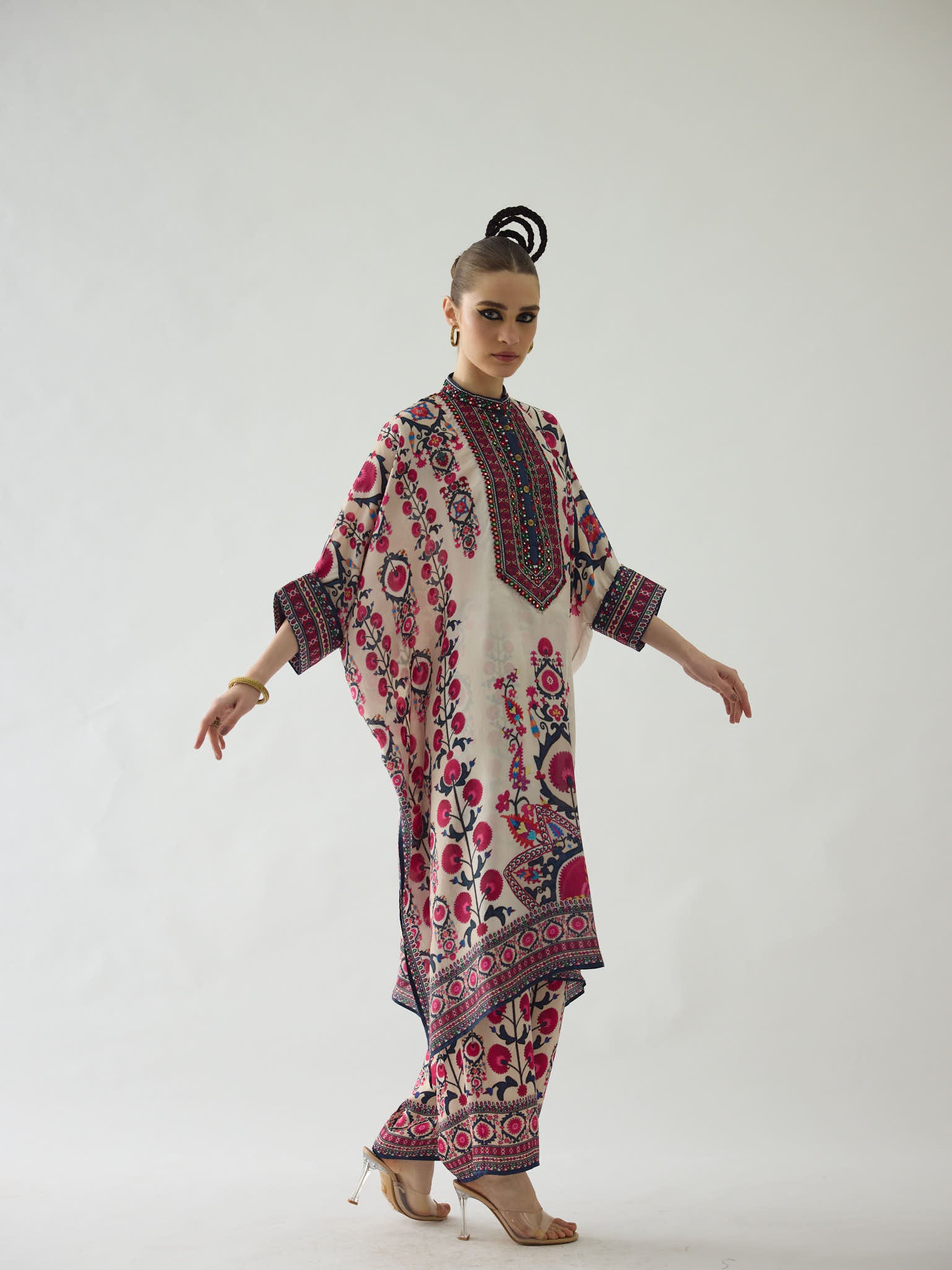 Bukhara Raspberry Chantelle Tunic Set
