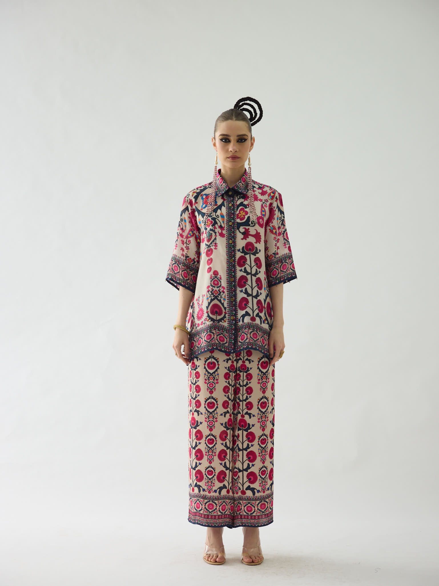 Bukhara Maizah Printed Shirt & Palazzo Set