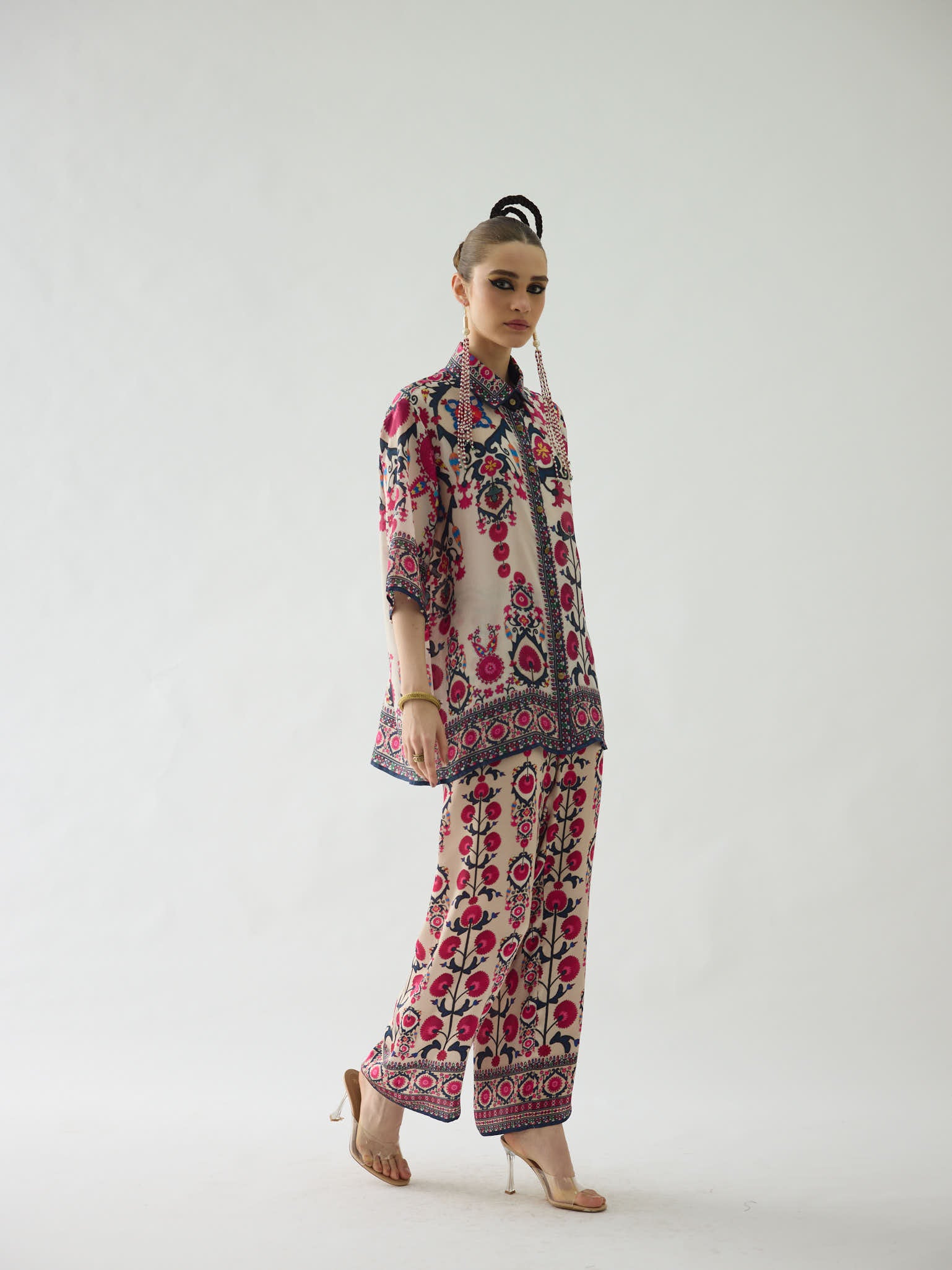 Bukhara Maizah Printed Shirt & Palazzo Set