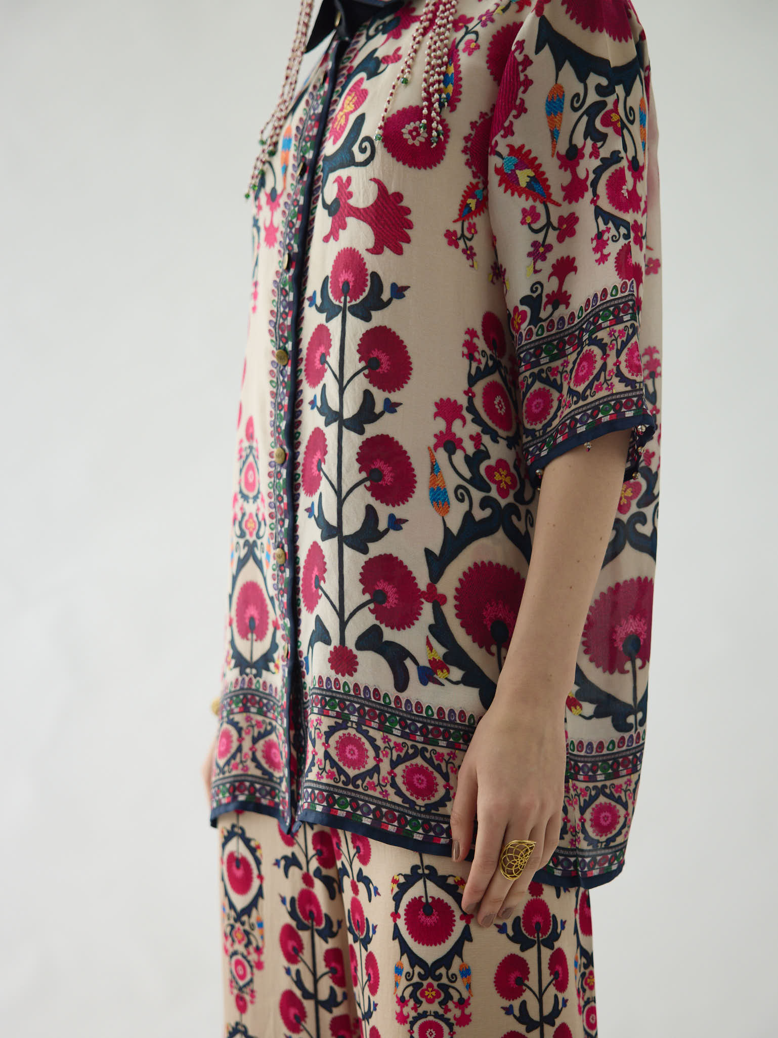 Bukhara Maizah Printed Shirt & Palazzo Set