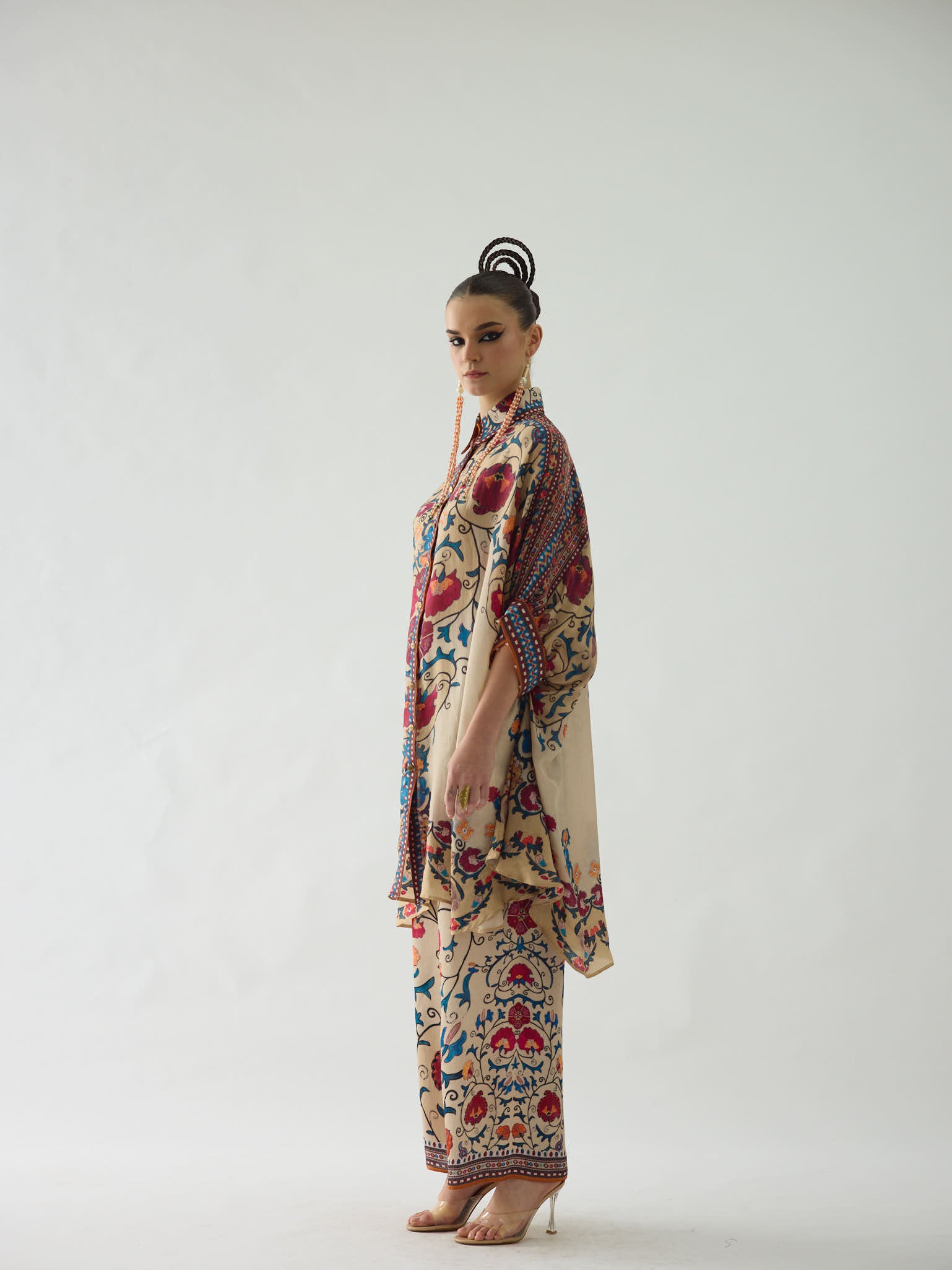 Bukhara Taupe Kamara Tunic Set