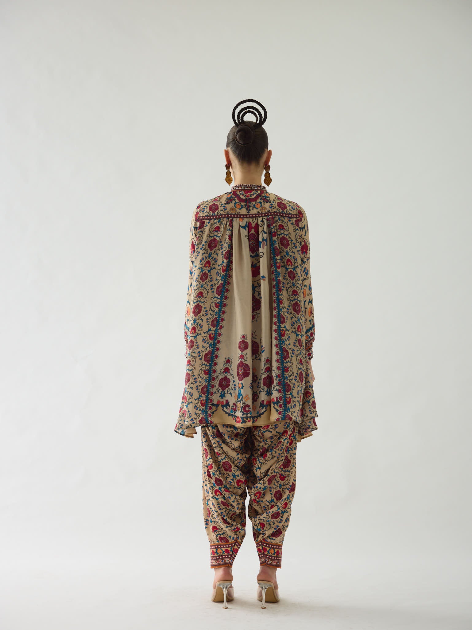 Bukhara Taupe Nilofer Tunic Set
