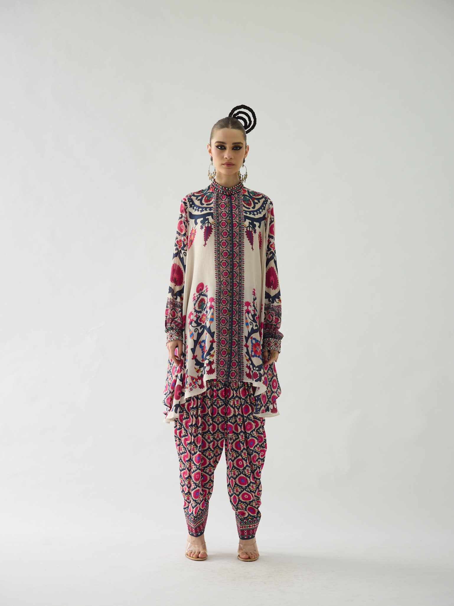 Bukhara Raspberry Nilofer Tunic Set