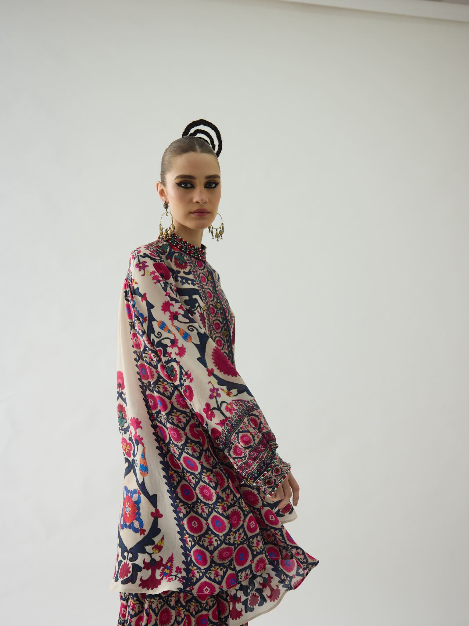 Bukhara Raspberry Nilofer Tunic Set