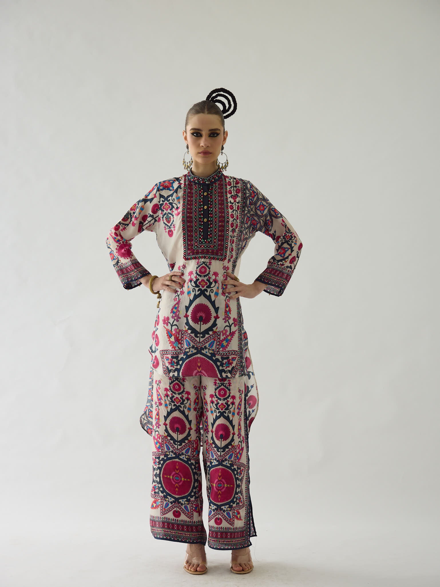 Bukhara Raspberry Baaka - Gloria Tunic Set