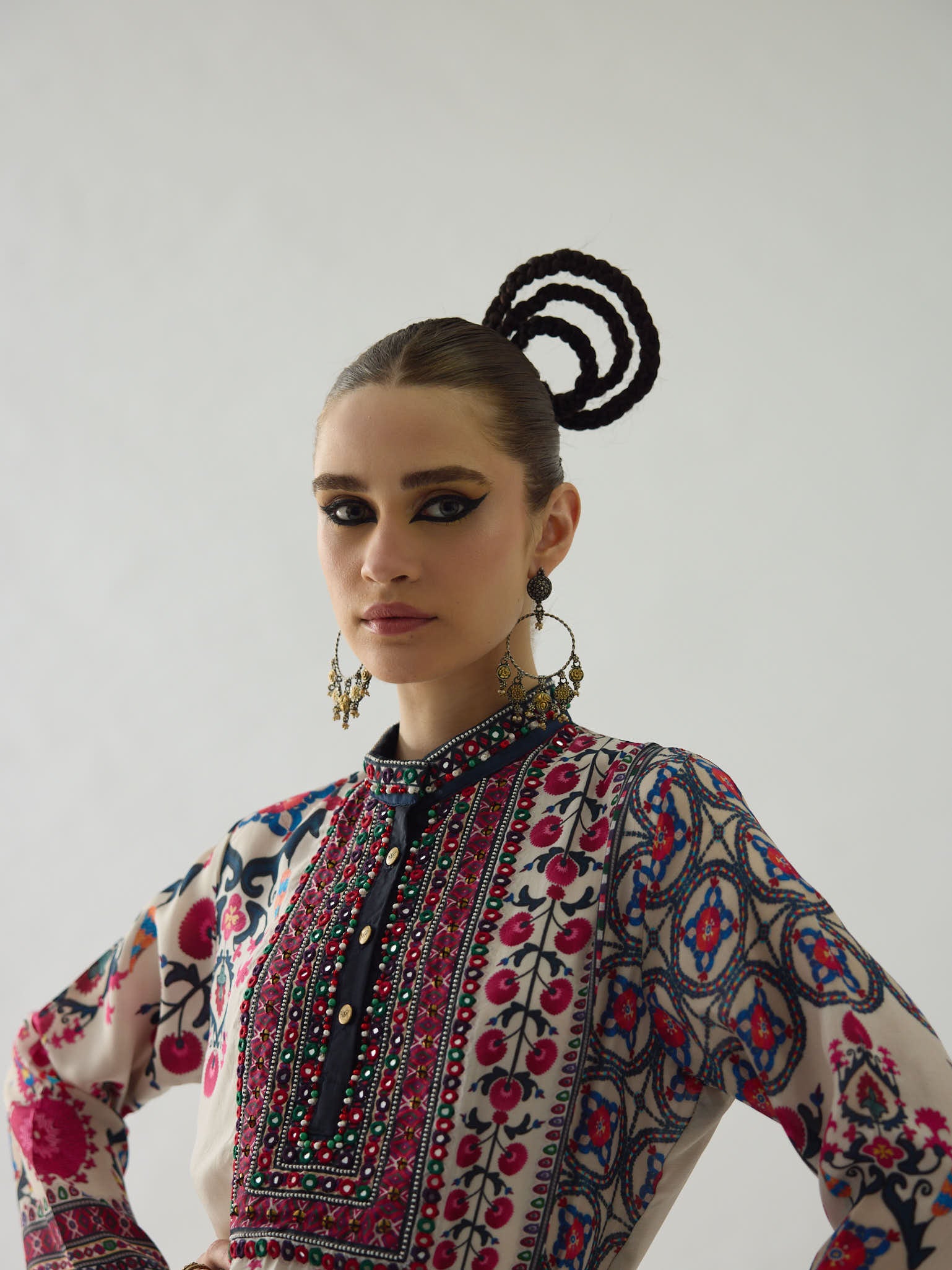 Bukhara Raspberry Baaka - Gloria Tunic Set