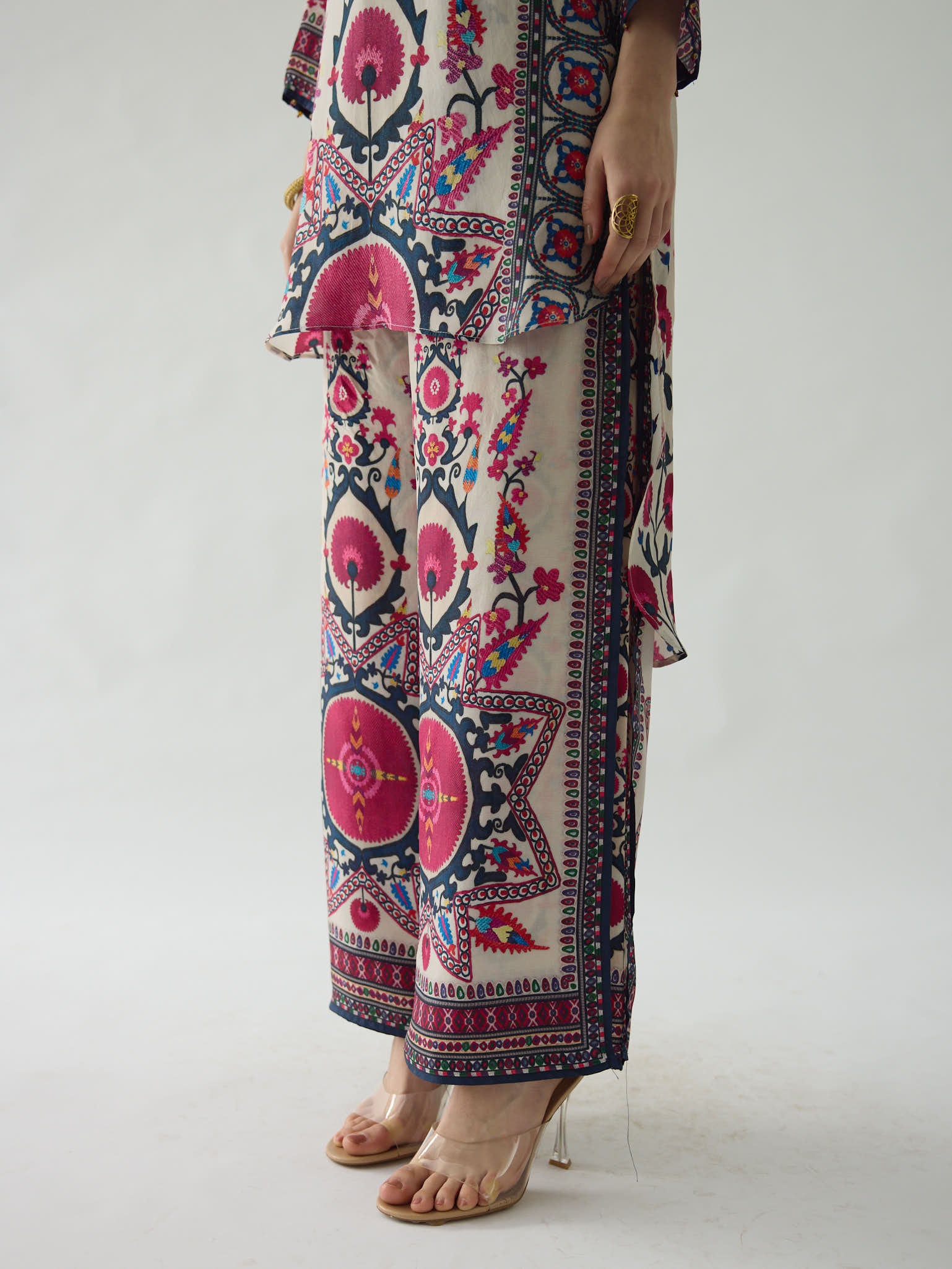 Bukhara Raspberry Baaka - Gloria Tunic Set