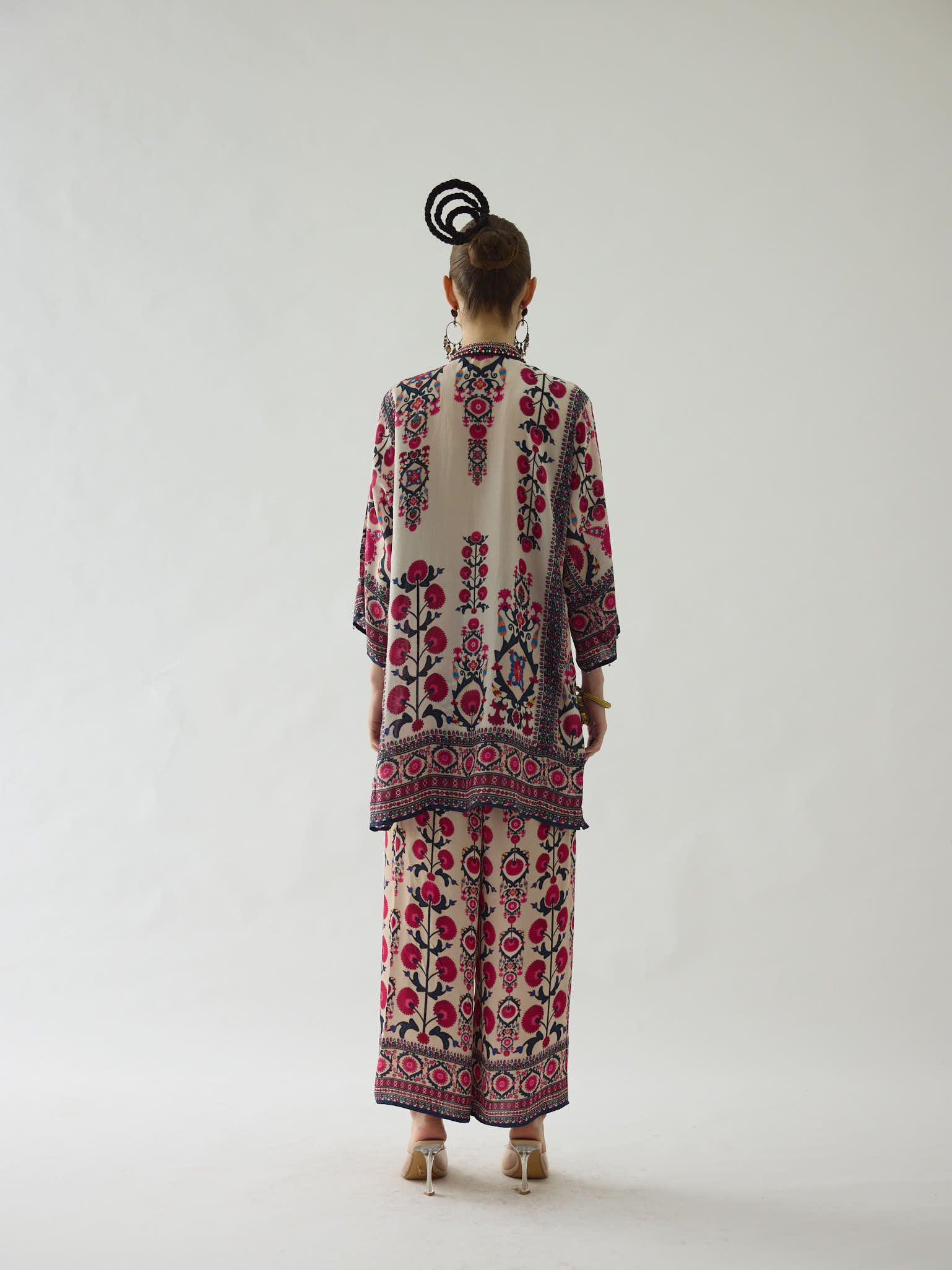 Bukhara Raspberry Ghazal Tunic Set