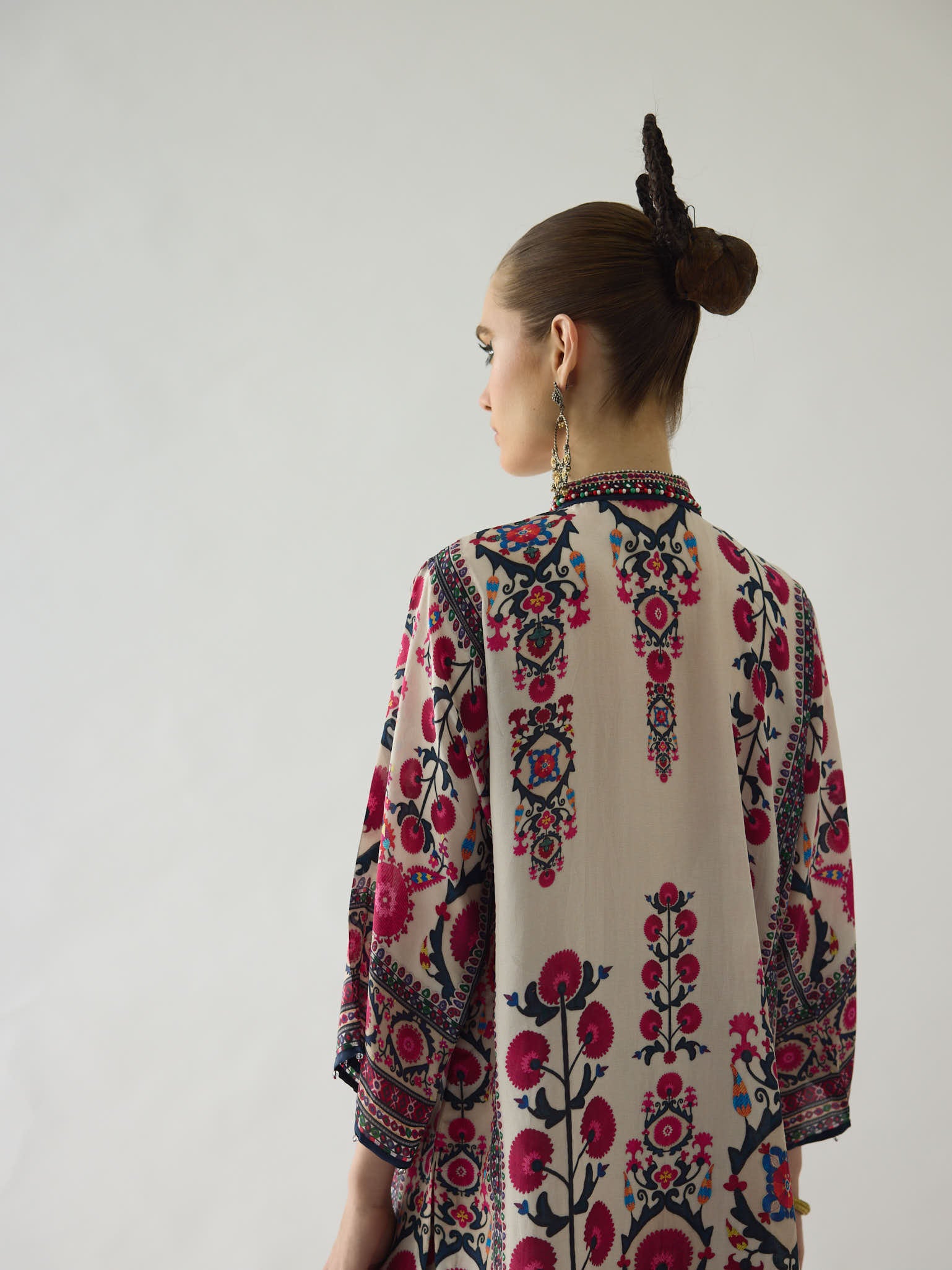 Bukhara Raspberry Ghazal Tunic Set
