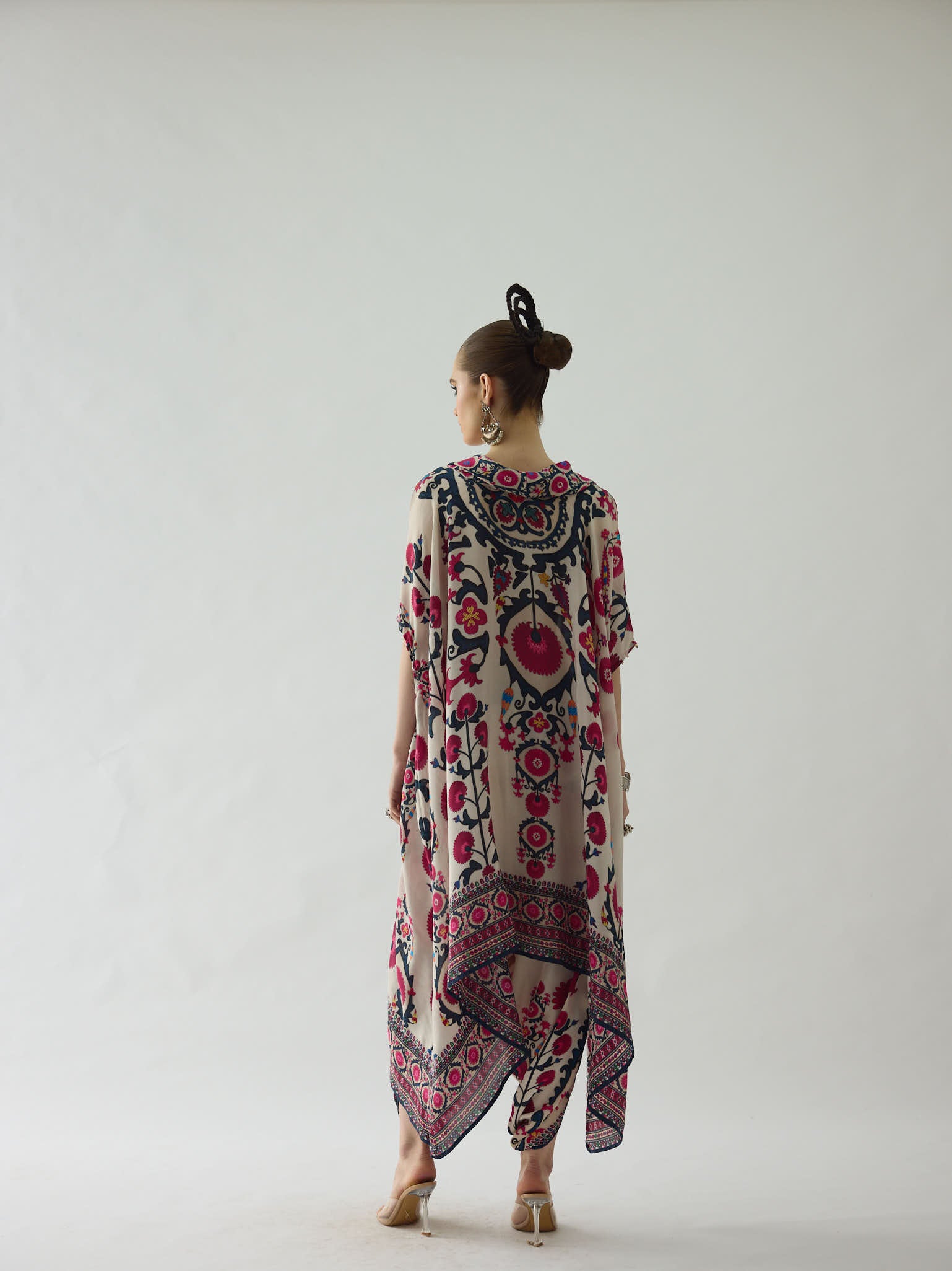 Bukhara Raspberry Lavanya - Sonth Kaftan Tunic Set