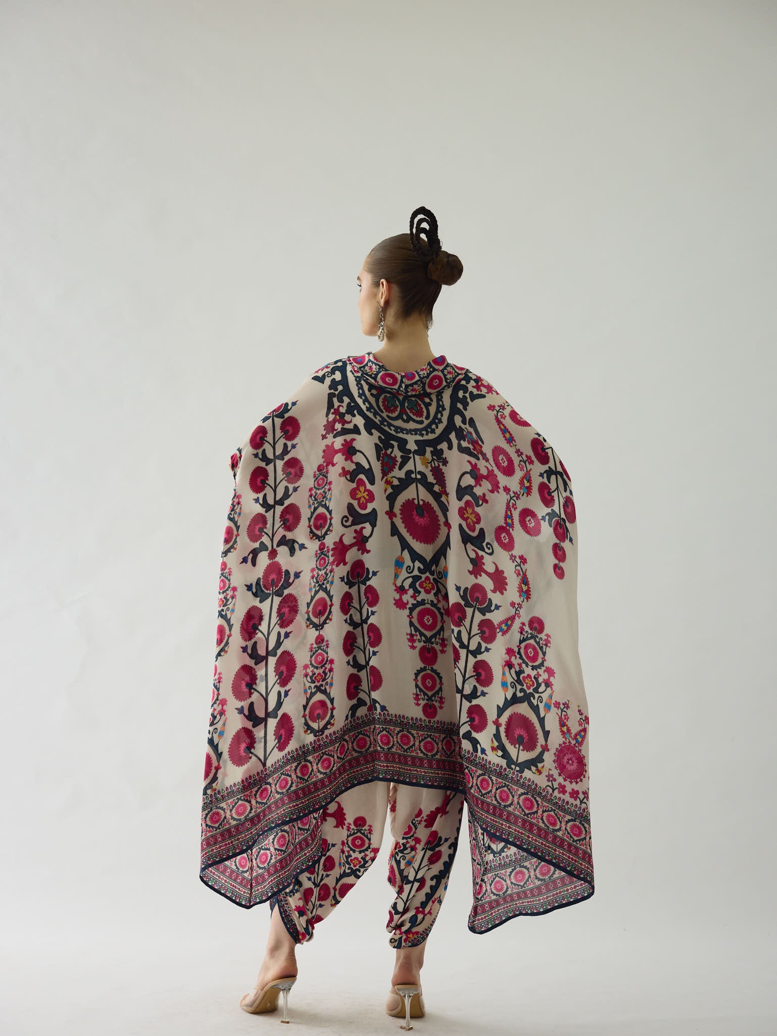 Bukhara Raspberry Lavanya - Sonth Kaftan Tunic Set